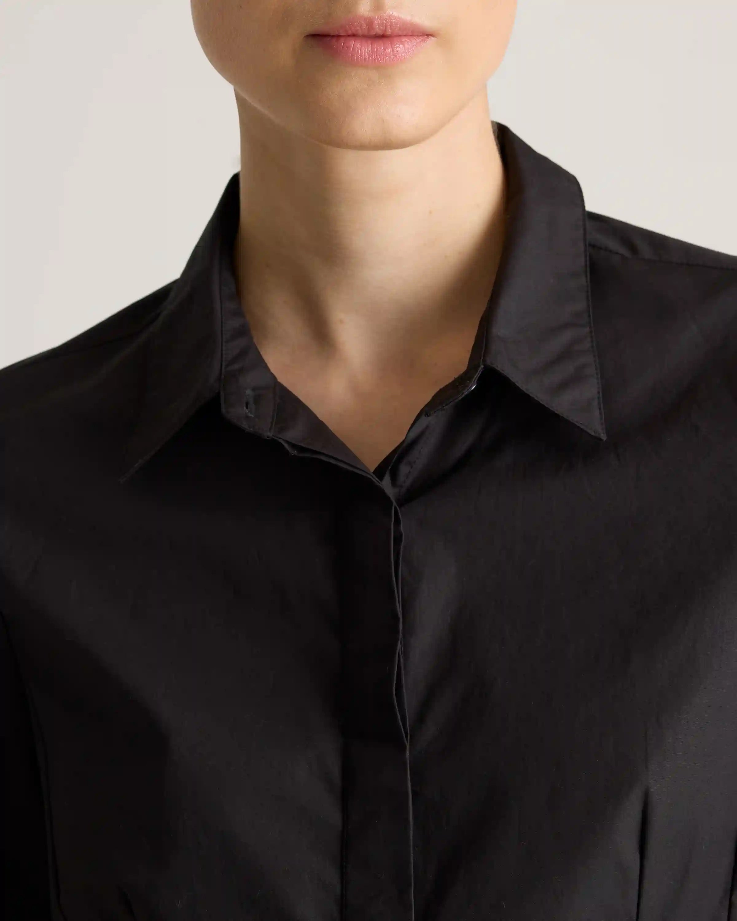 100% Organic Cotton Poplin Balloon Sleeve Shirt