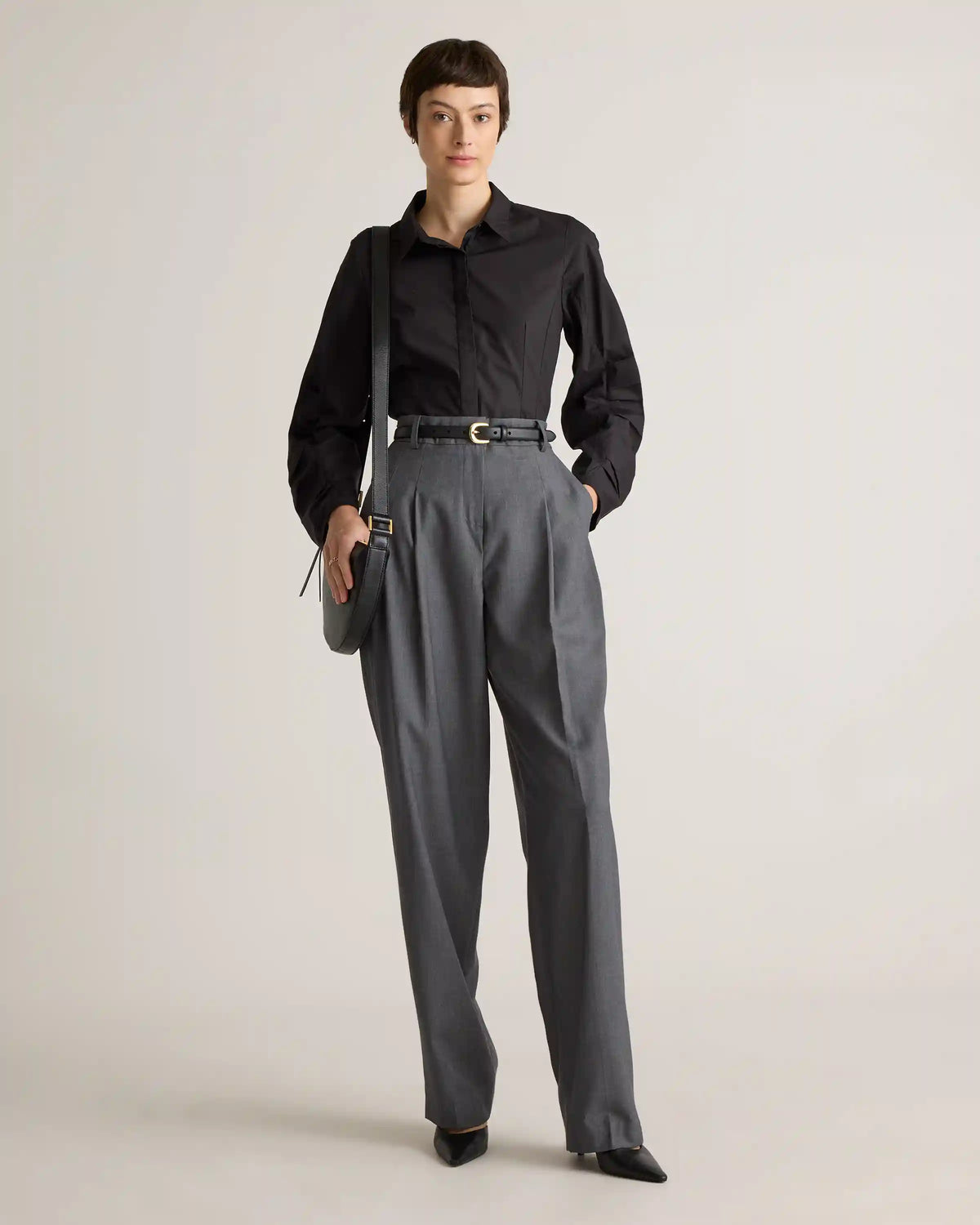 100% Organic Cotton Poplin Balloon Sleeve Shirt