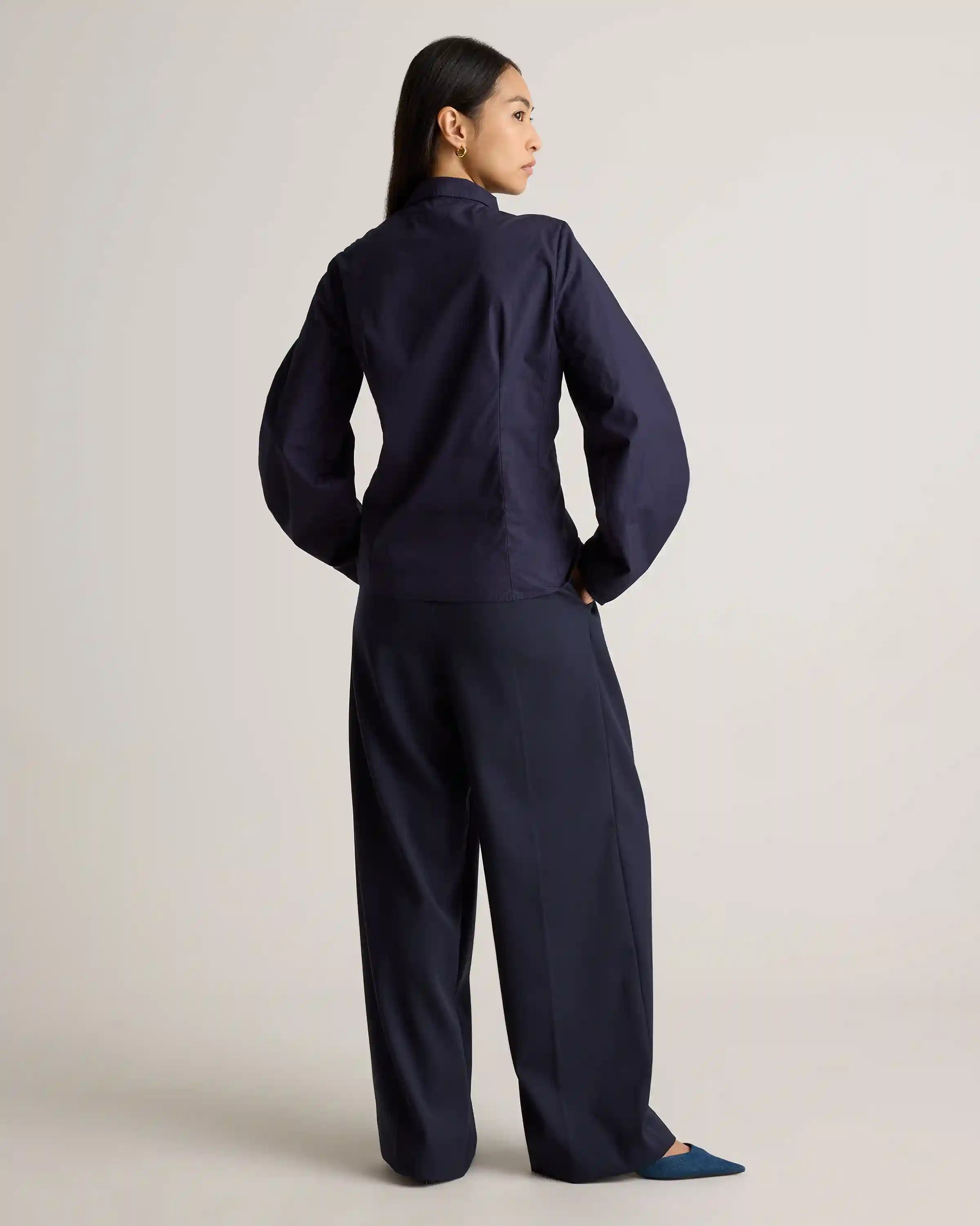 100% Organic Cotton Poplin Balloon Sleeve Shirt