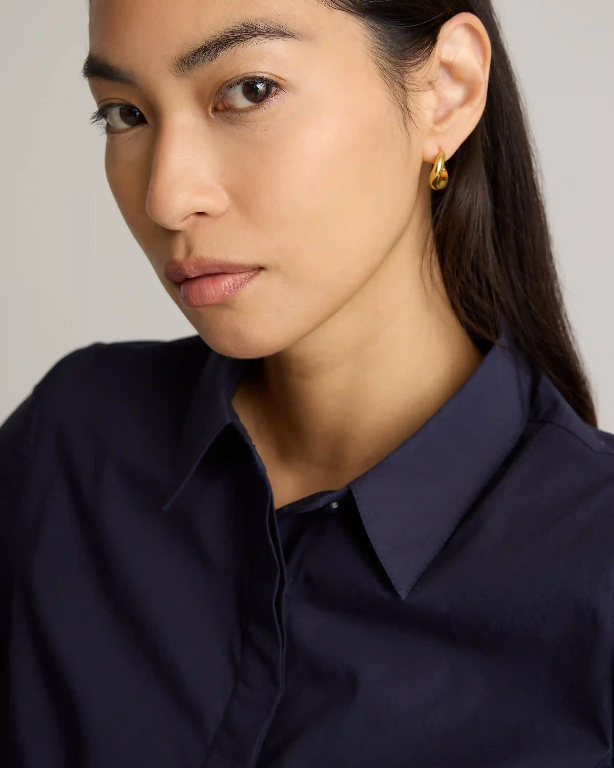 100% Organic Cotton Poplin Balloon Sleeve Shirt