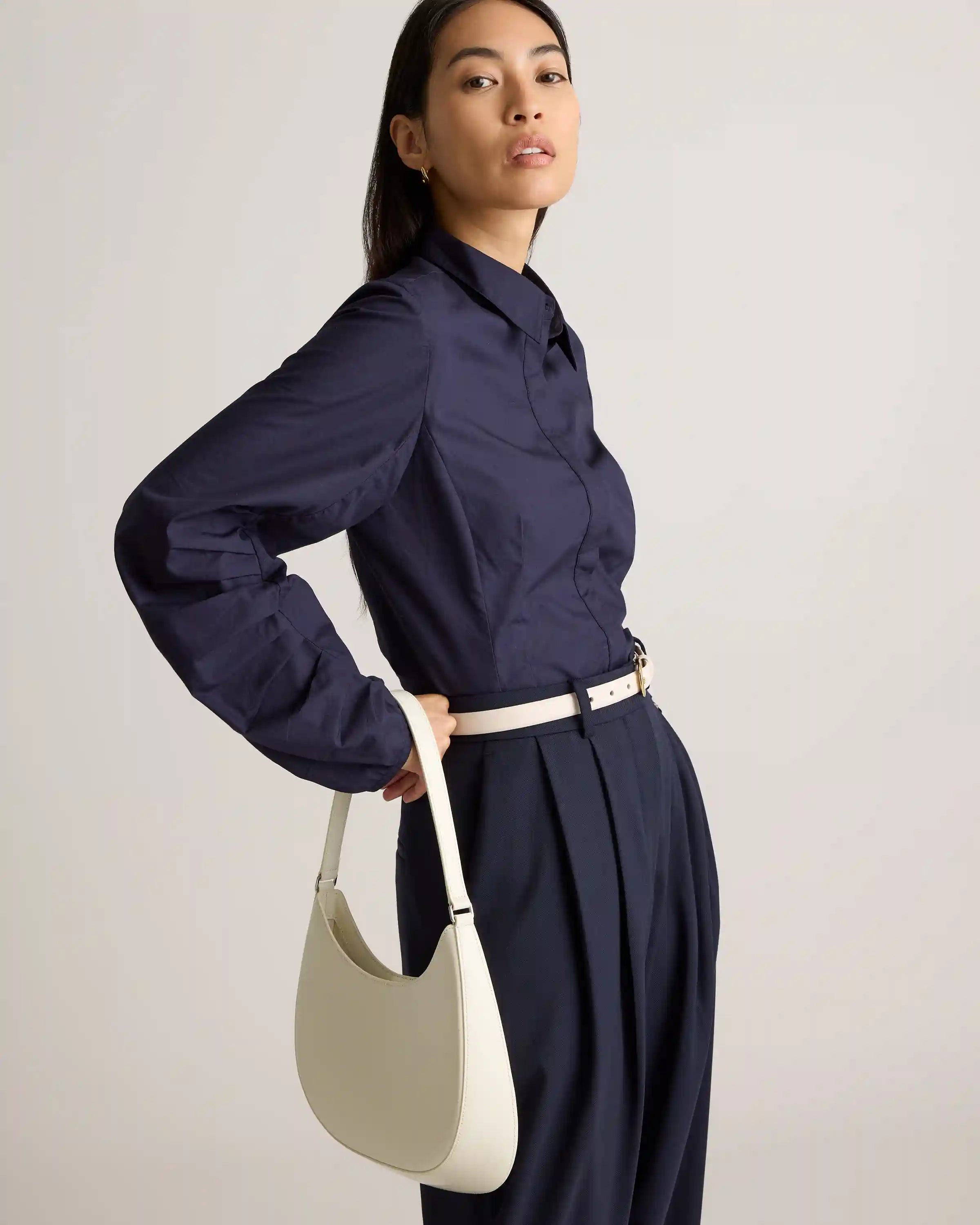 100% Organic Cotton Poplin Balloon Sleeve Shirt