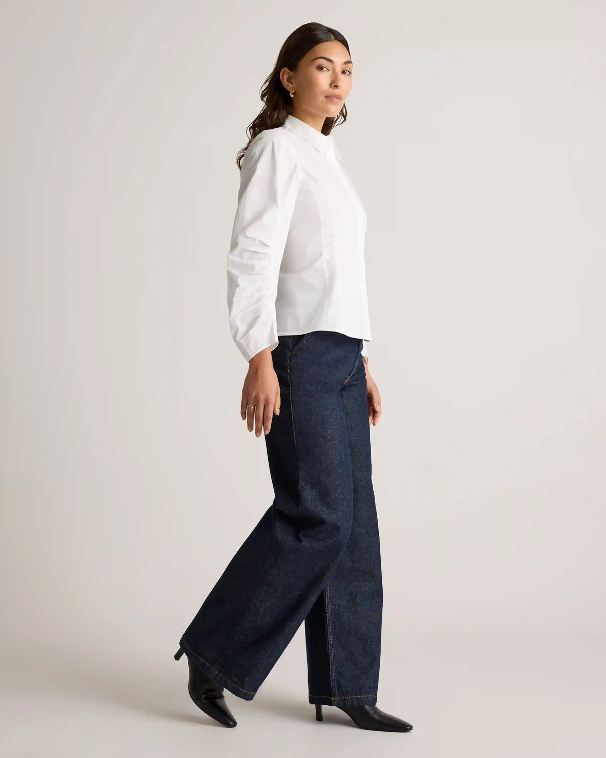 100% Organic Cotton Poplin Balloon Sleeve Shirt