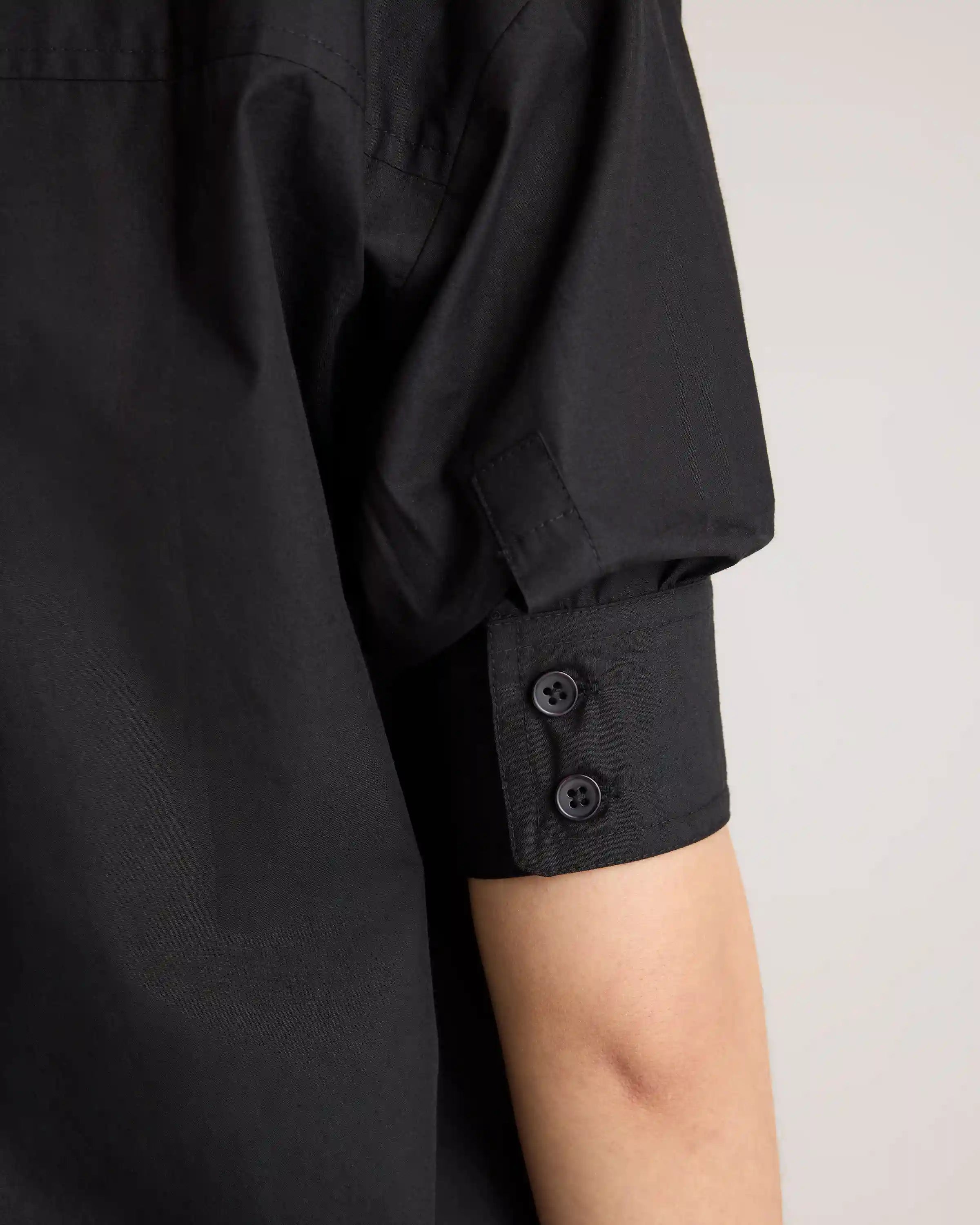 100% Organic Cotton Poplin Puff Sleeve Shirt