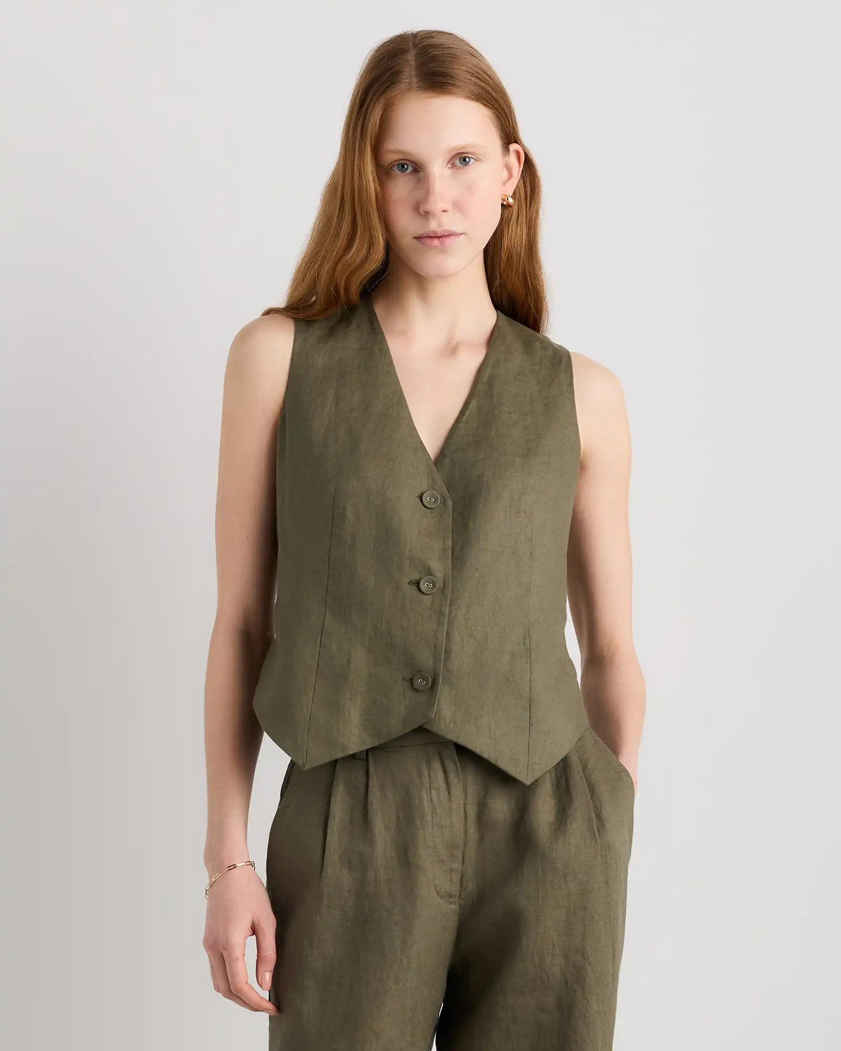 100% European Linen Vest