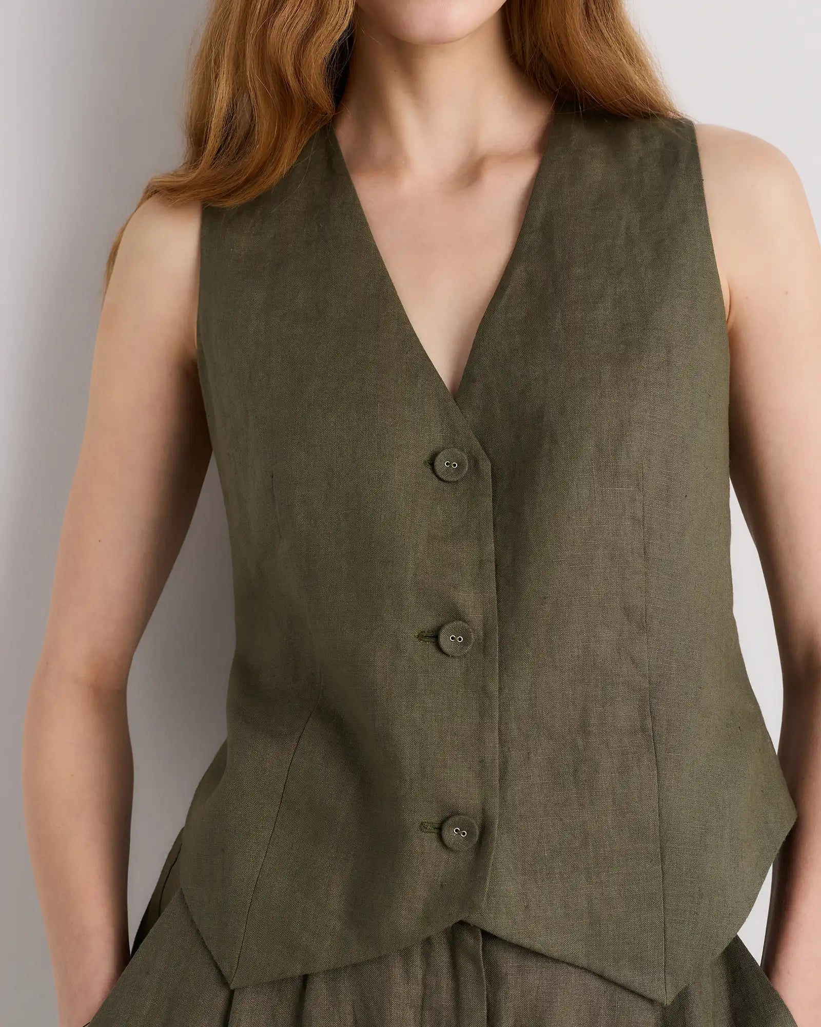 100% European Linen Vest