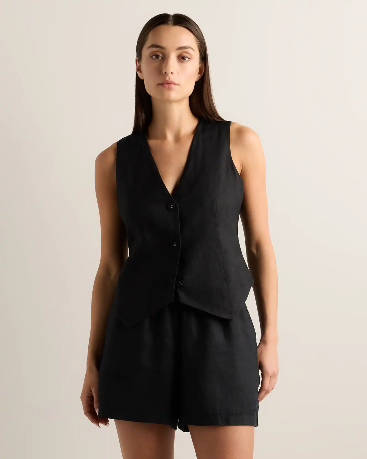 100% European Linen Vest
