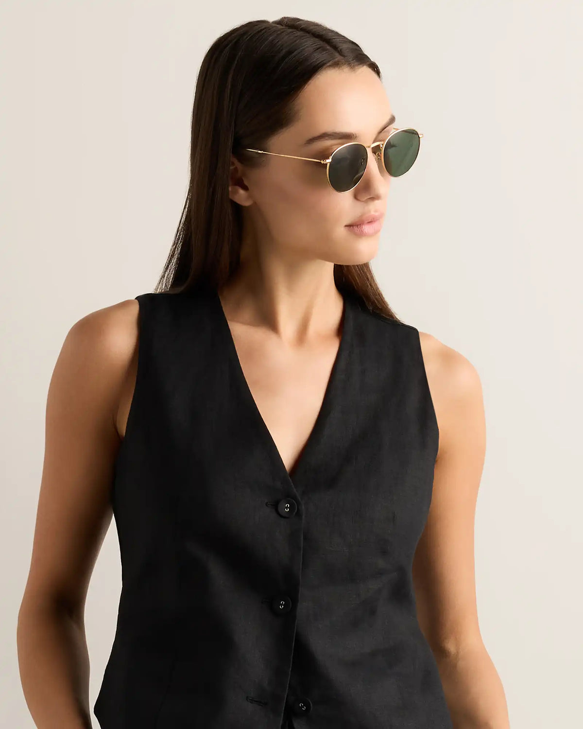100% European Linen Vest