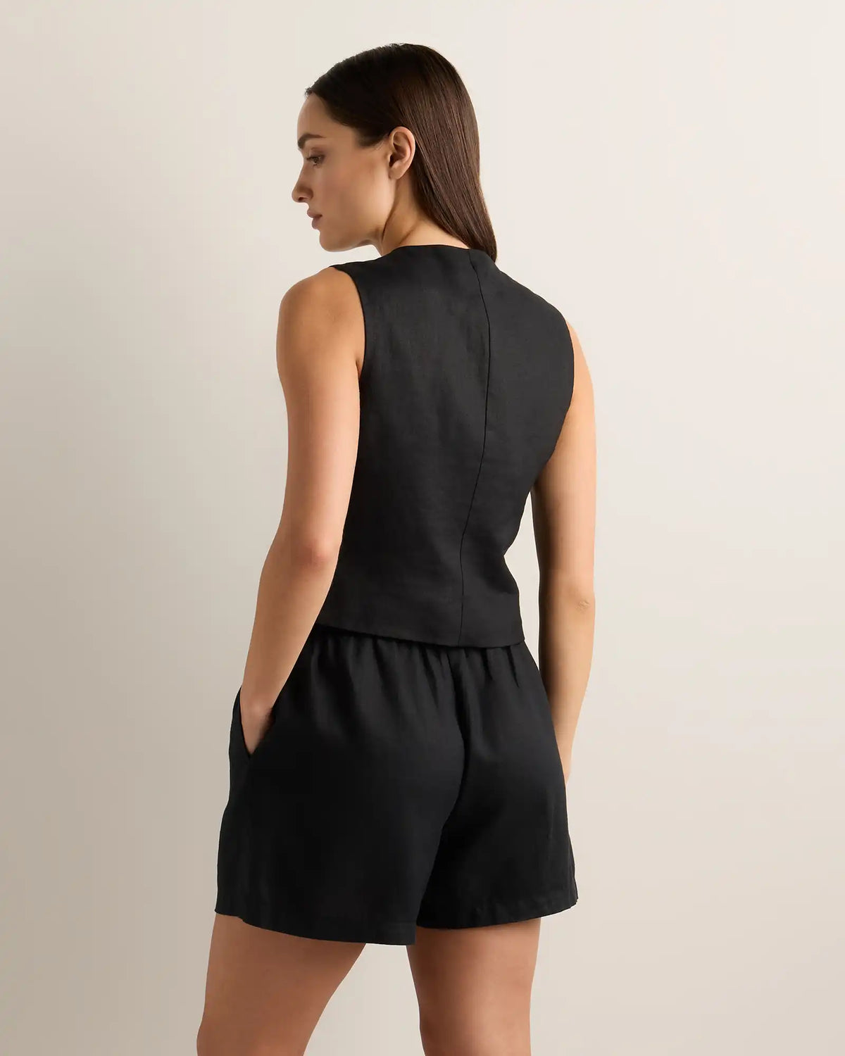 100% European Linen Vest