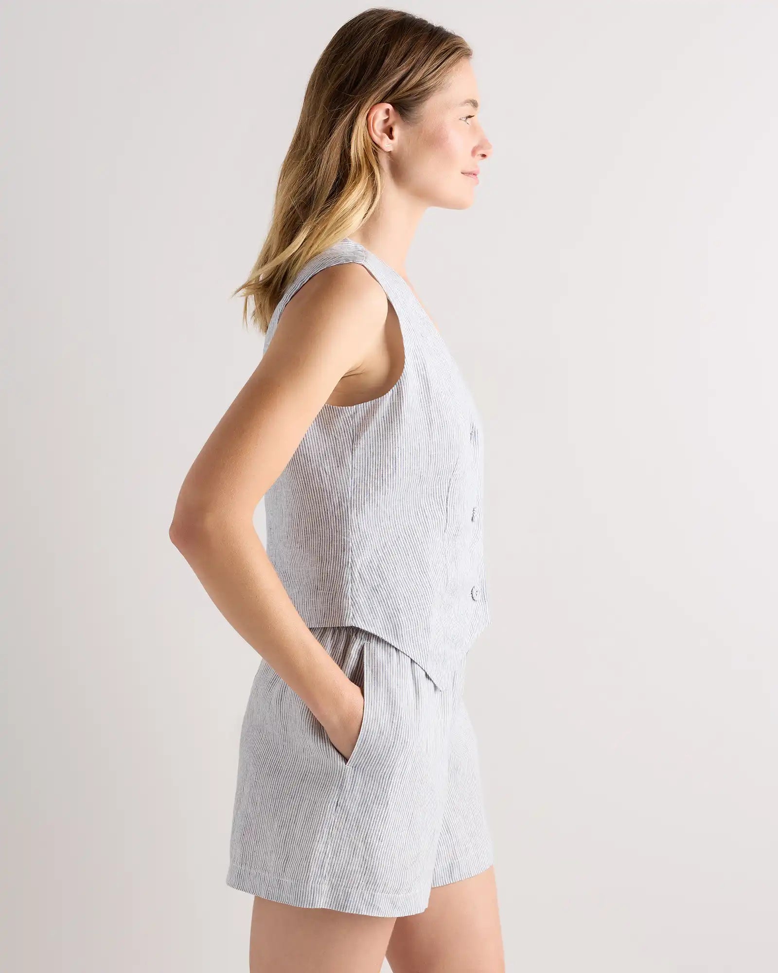 100% European Linen Vest