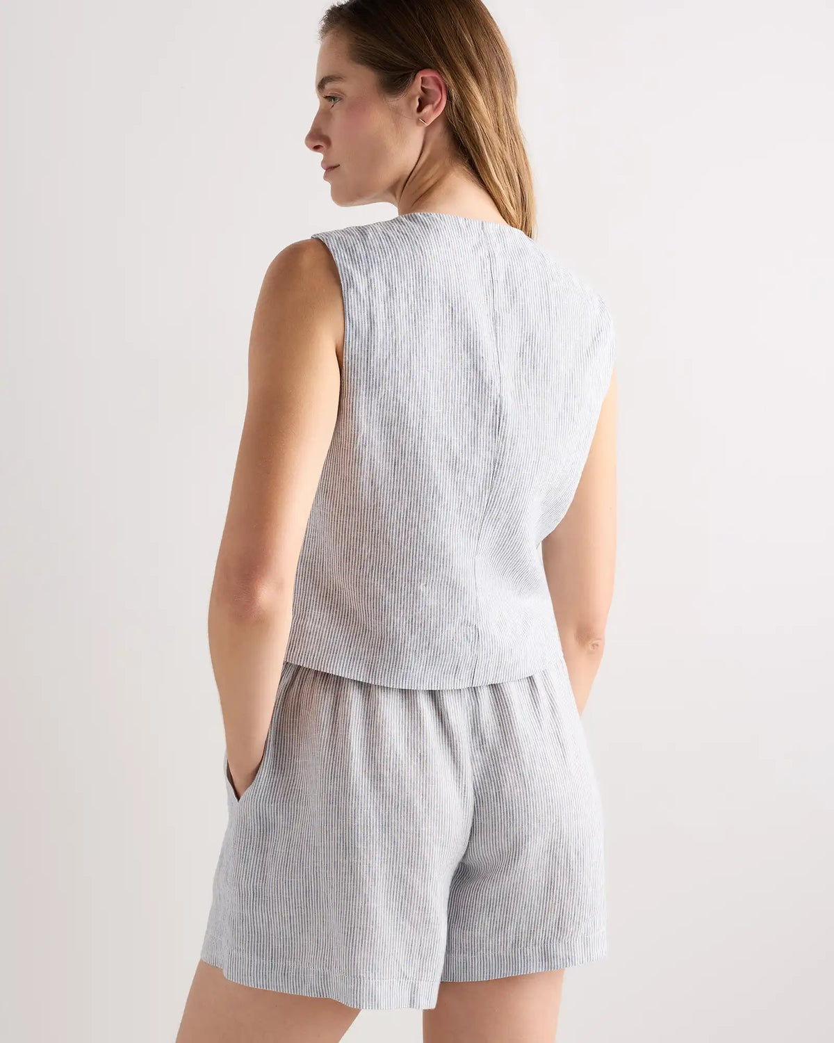 100% European Linen Vest