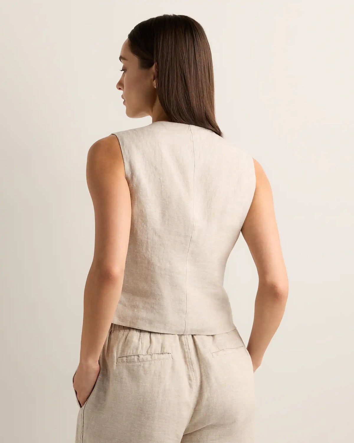 100% European Linen Vest