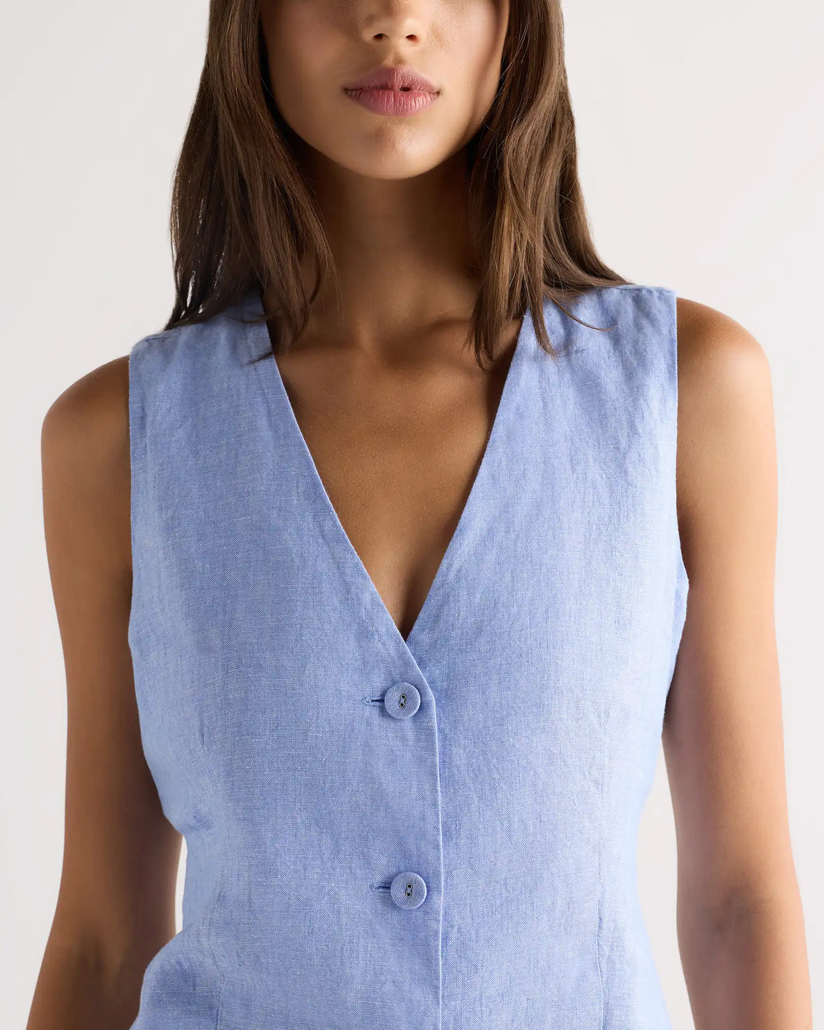 100% European Linen Vest
