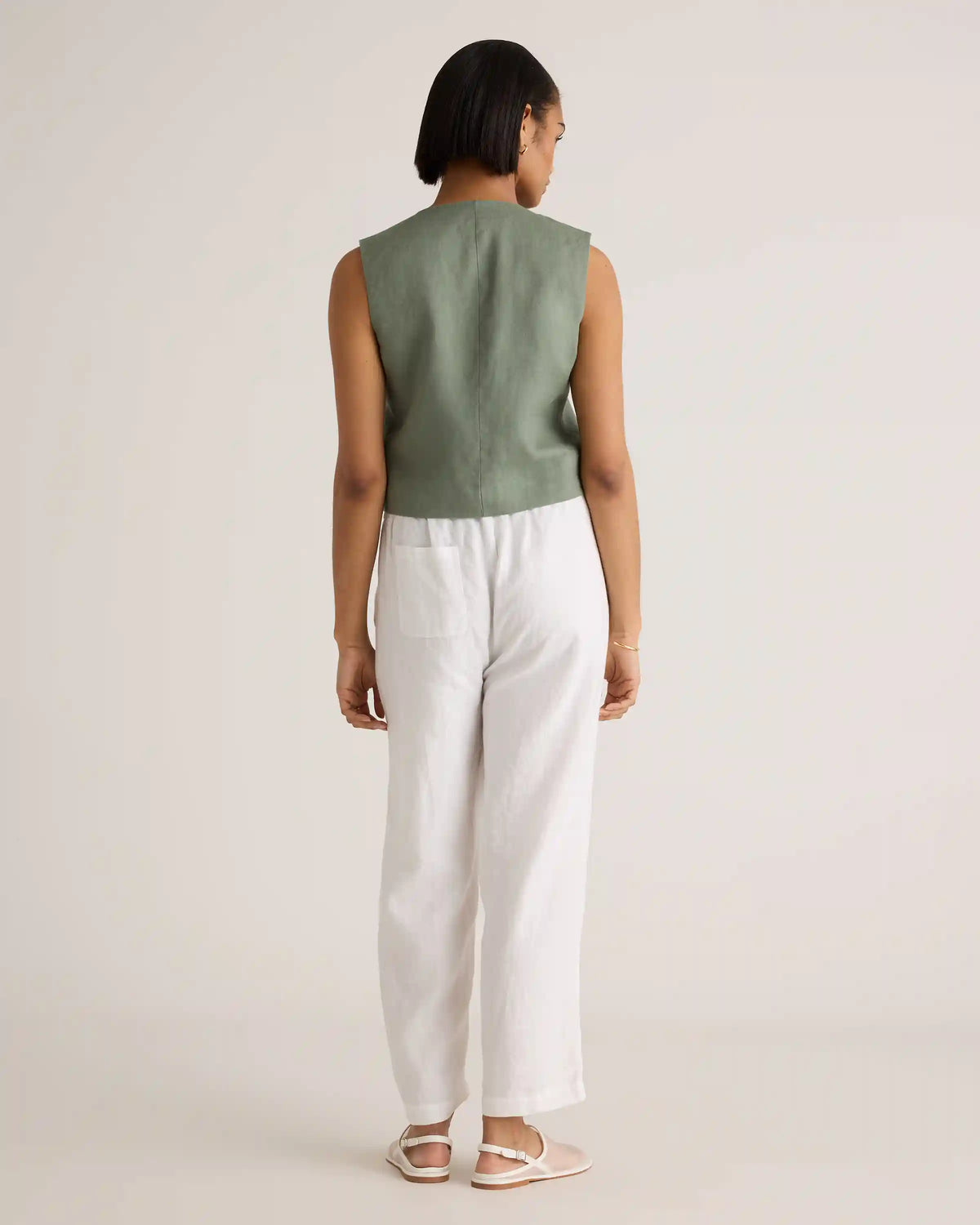 100% European Linen Vest