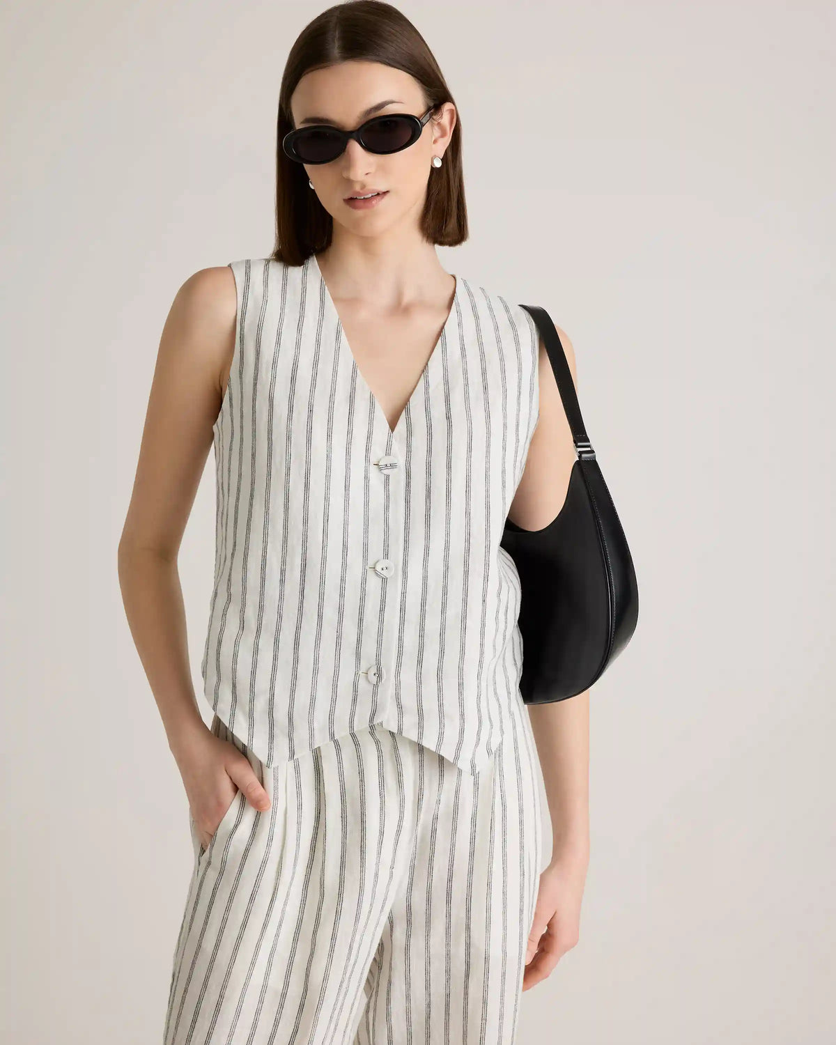 100% European Linen Vest