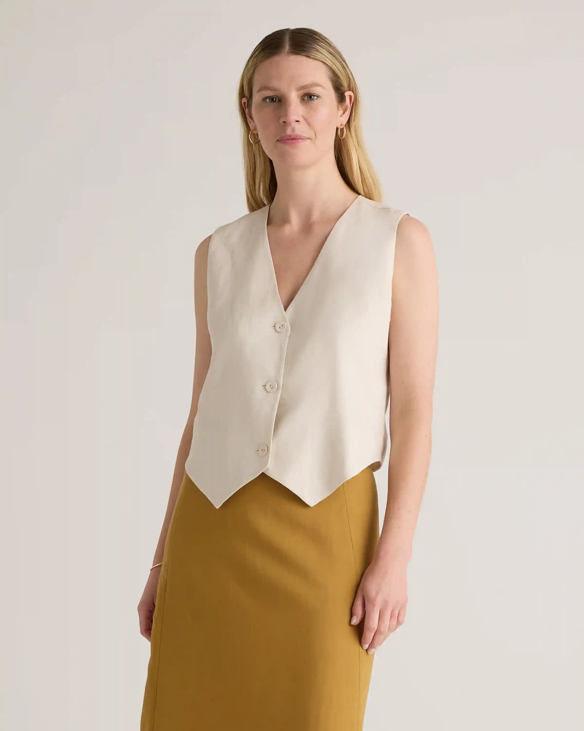 100% European Linen Vest