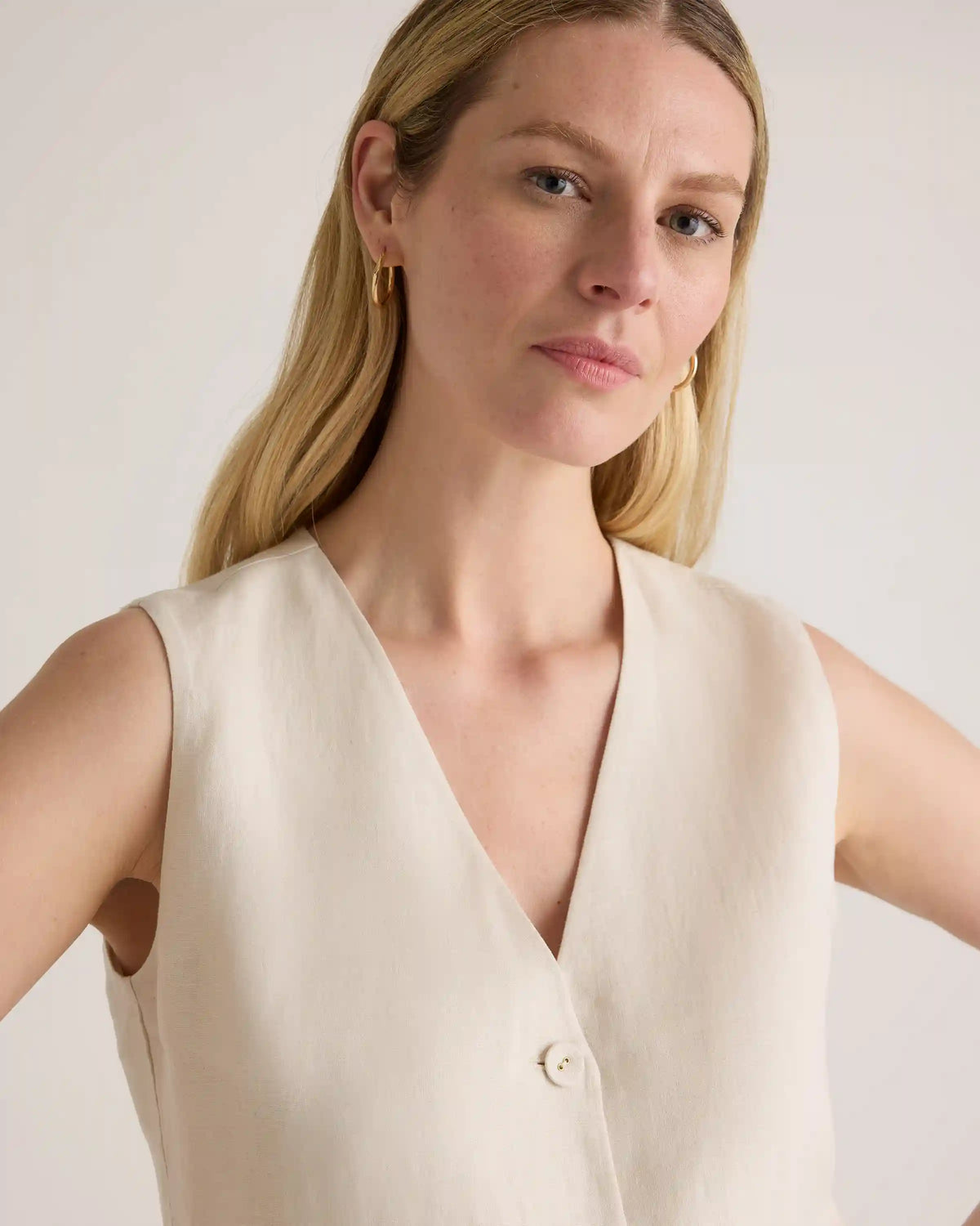 100% European Linen Vest