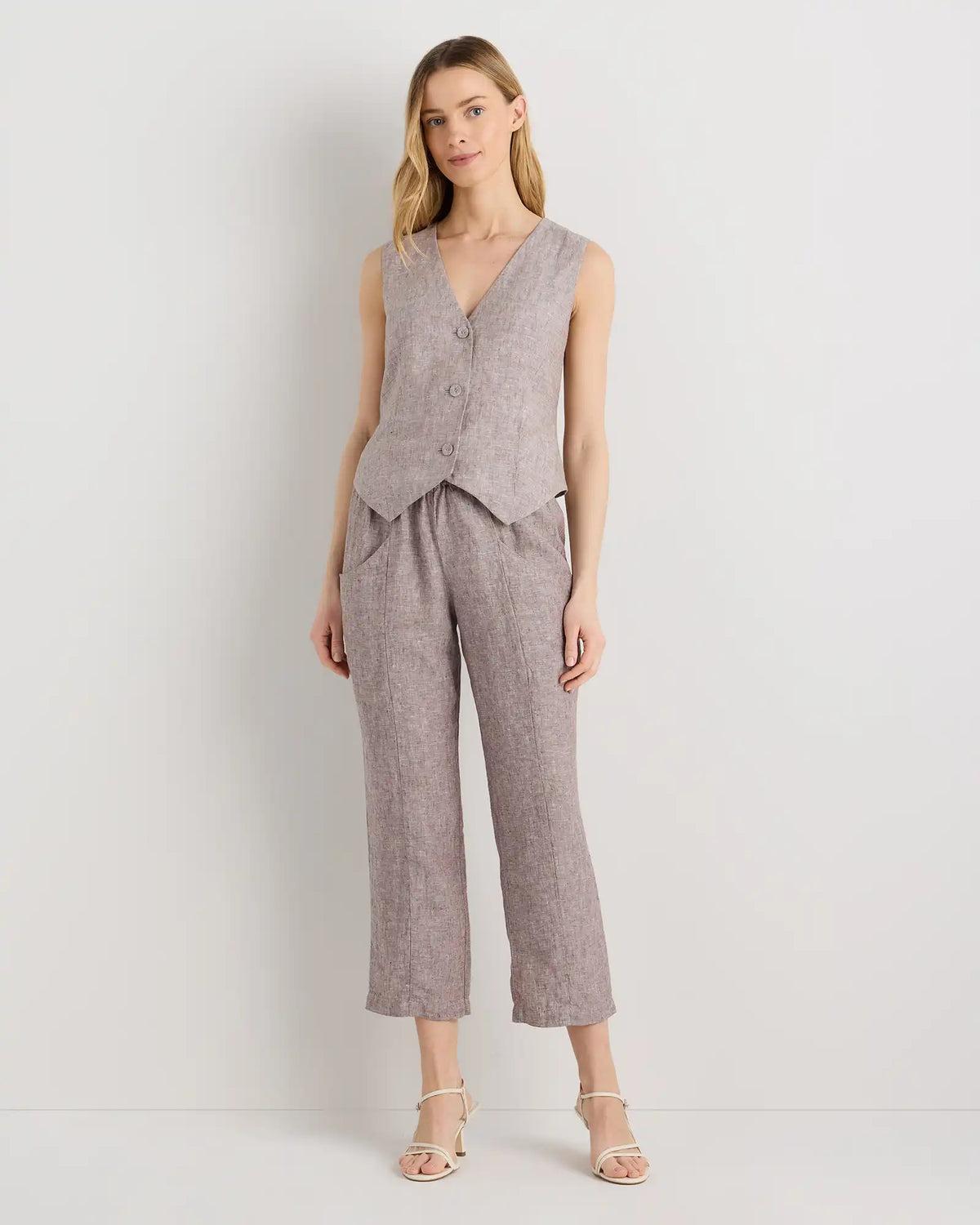 100% European Linen Vest