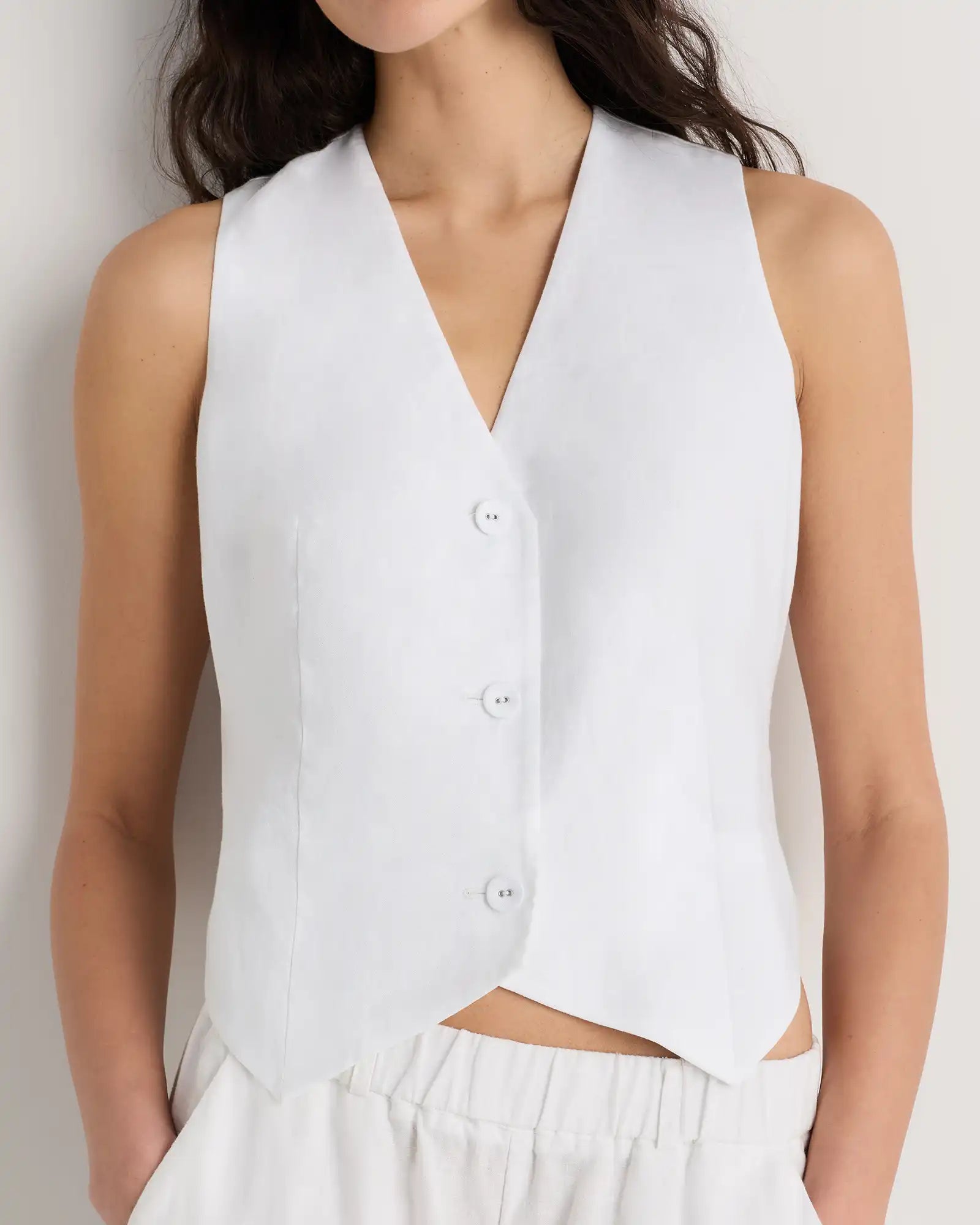 100% European Linen Vest