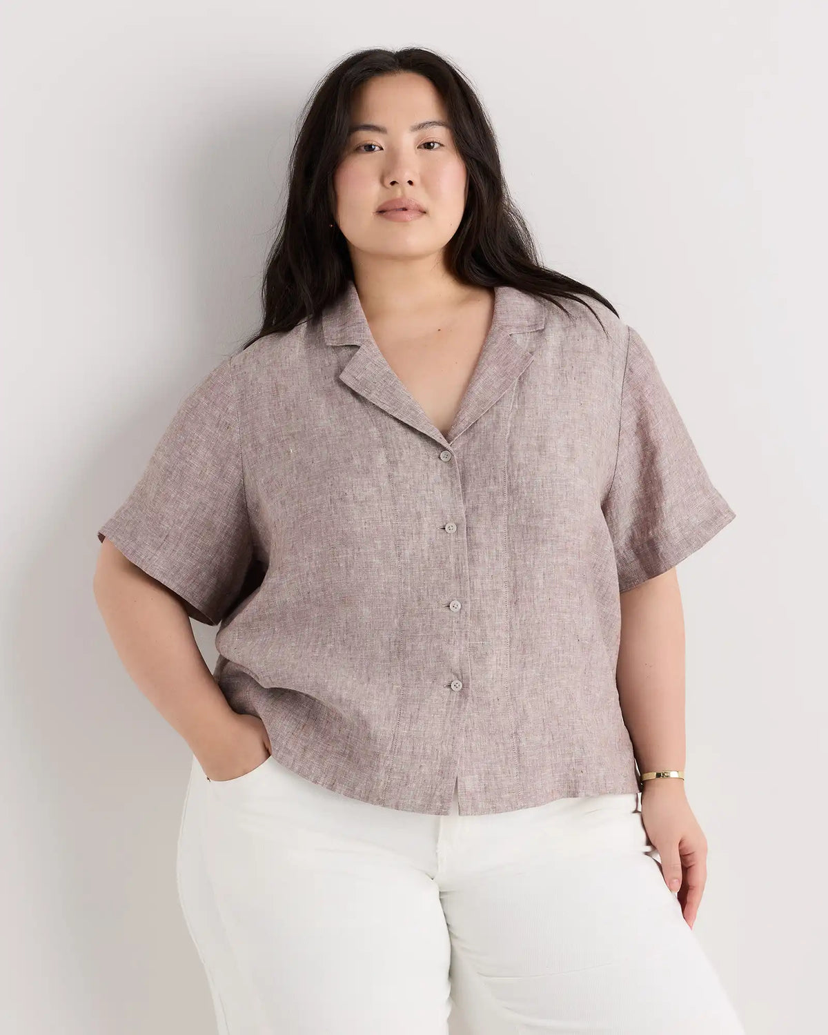 100% European Linen Short Sleeve Shirt