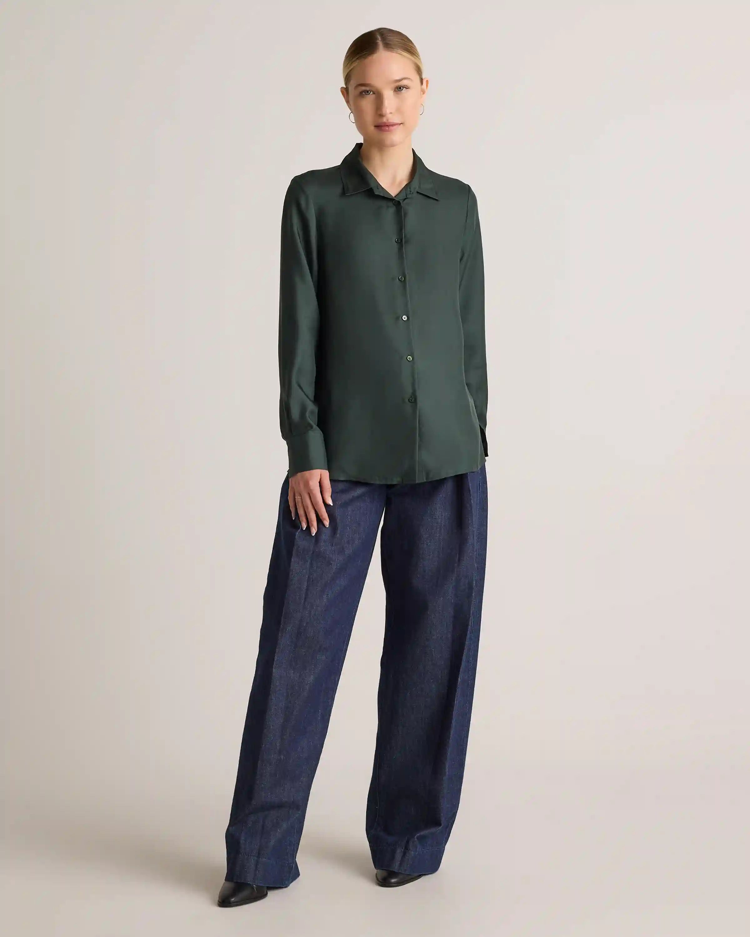 100% Silk Twill Blouse