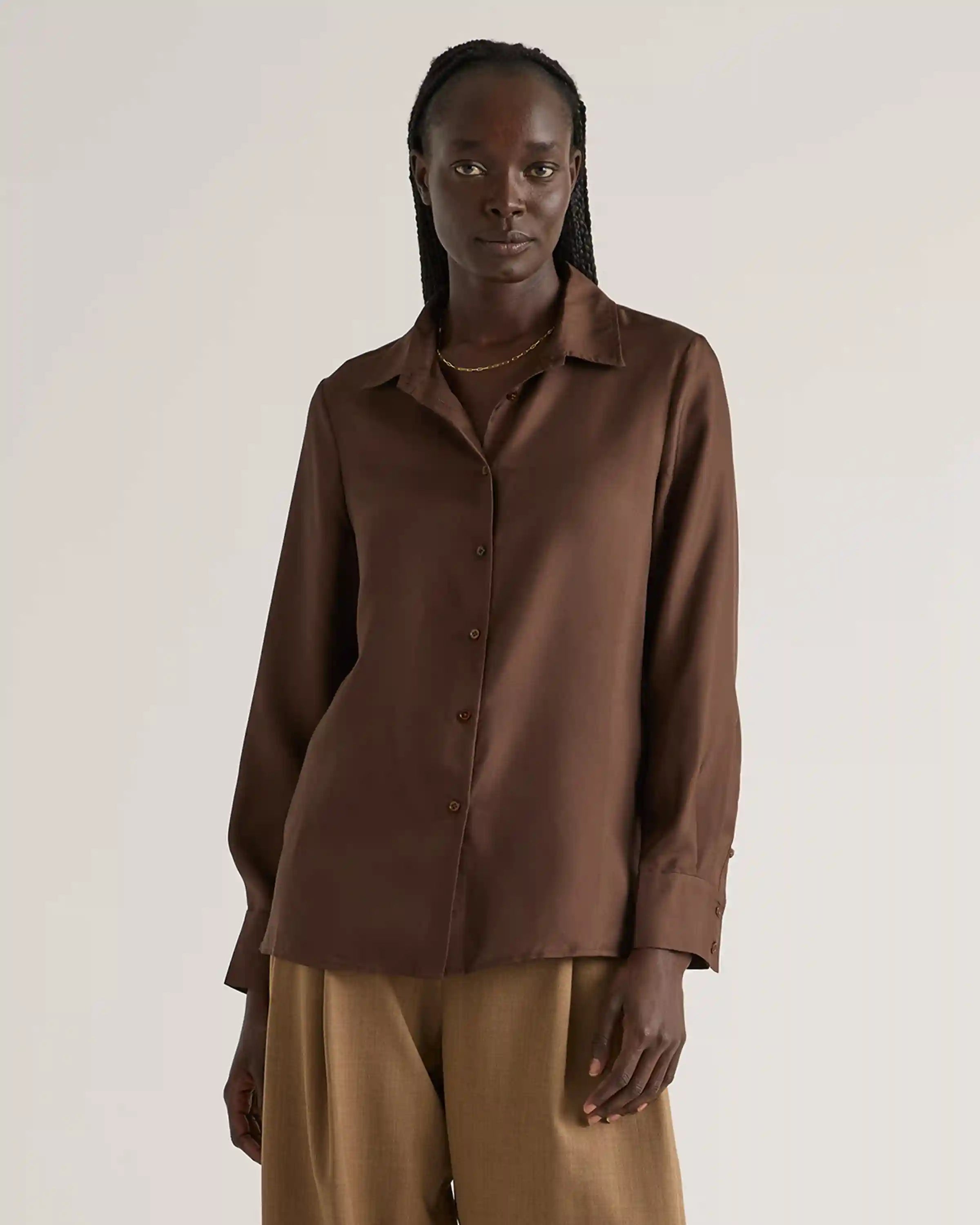 100% Silk Twill Blouse