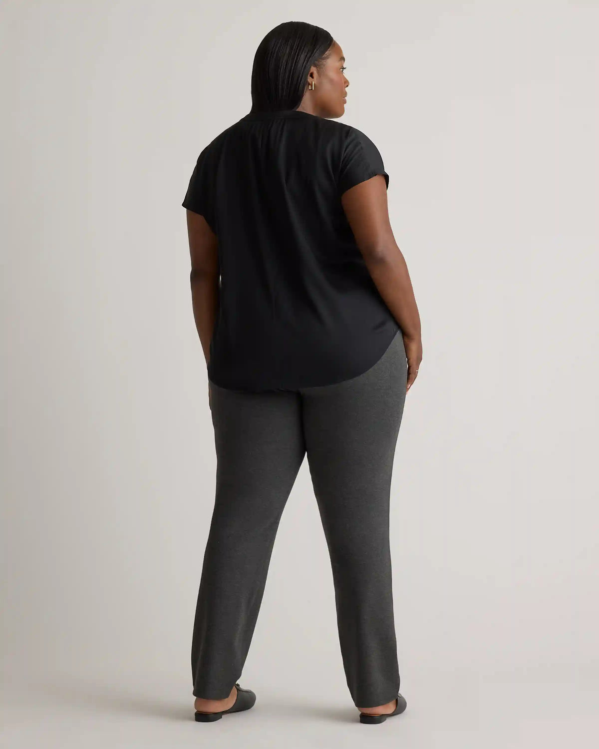 Washable Stretch Silk Dolman Sleeve Blouse