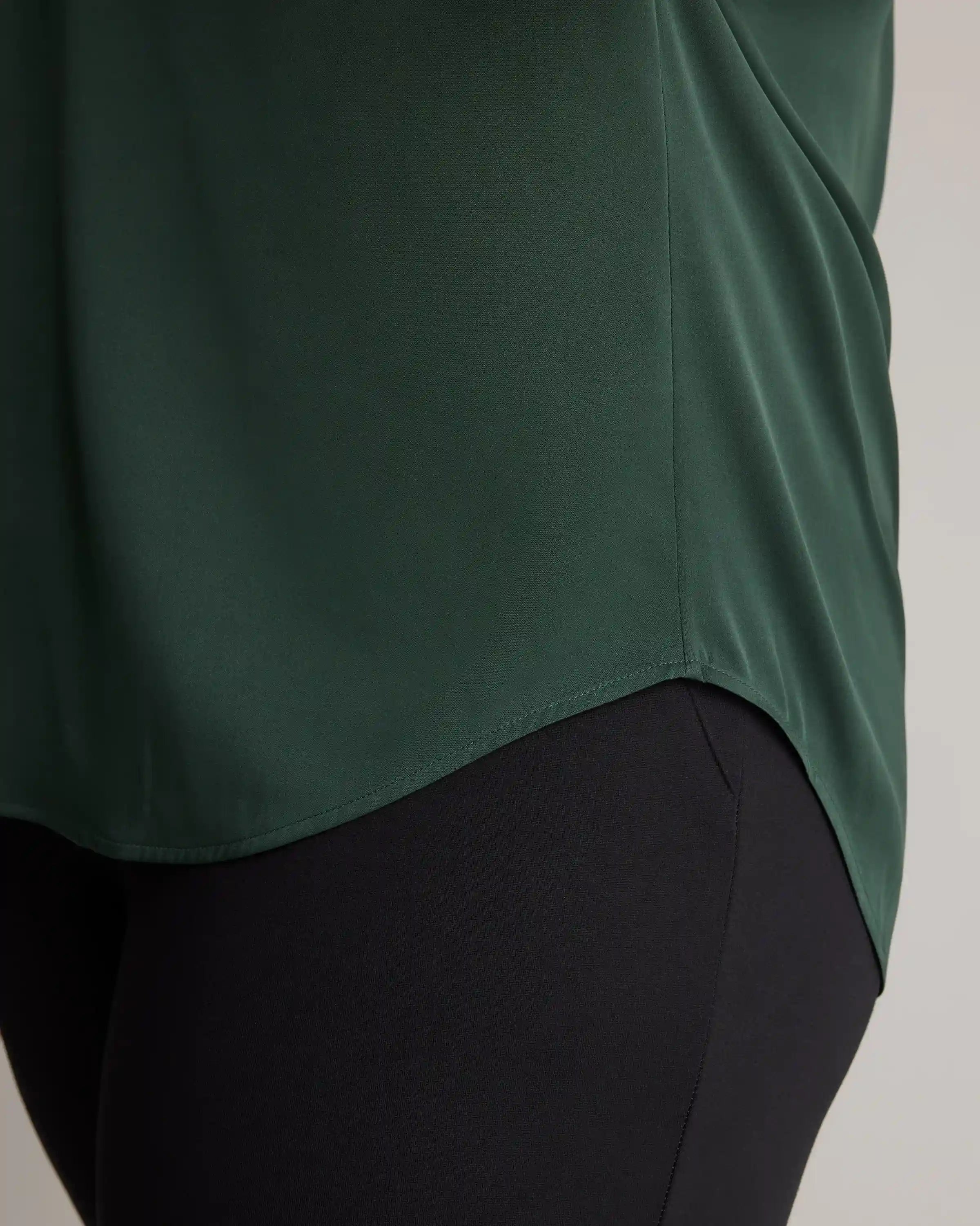 Washable Stretch Silk Dolman Sleeve Blouse