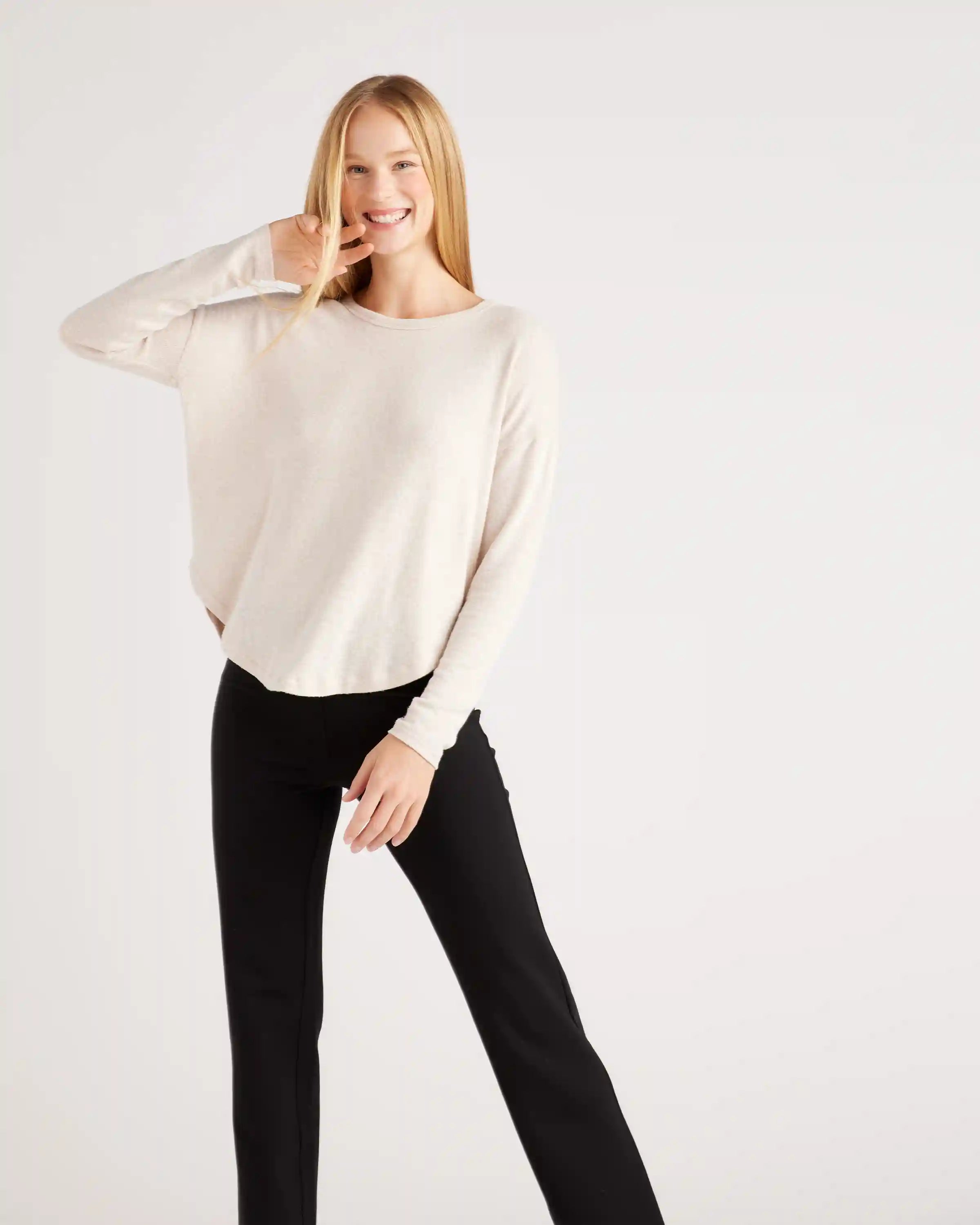 Brushed Long Sleeve Lounge Tee