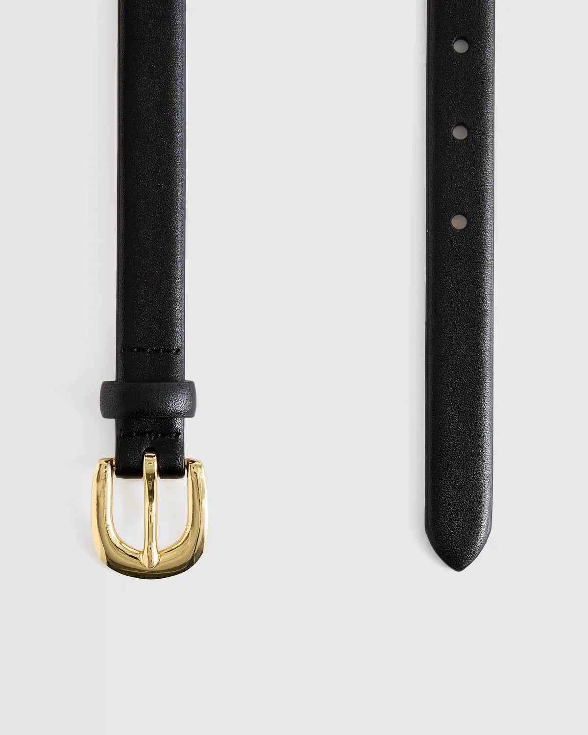 Sofia European Leather Skinny Belt