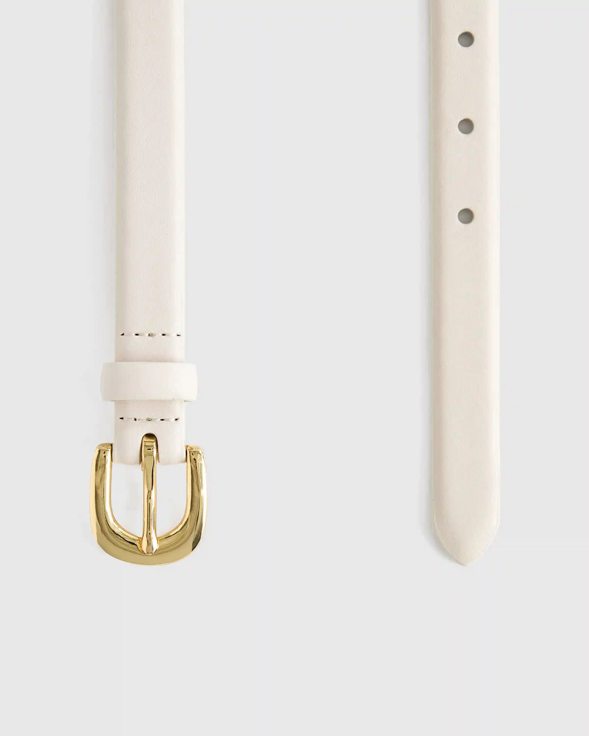 Sofia European Leather Skinny Belt