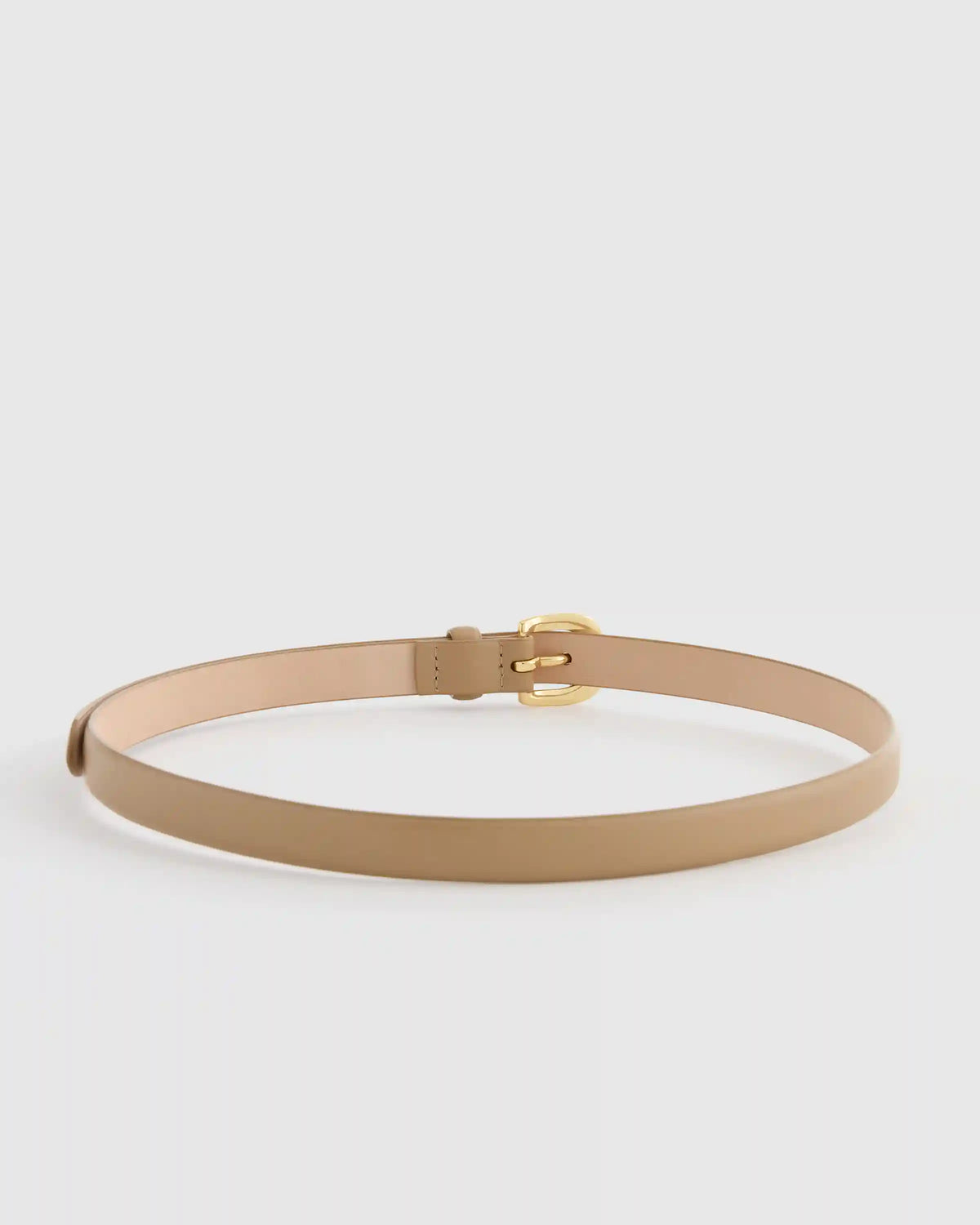 Sofia European Leather Skinny Belt