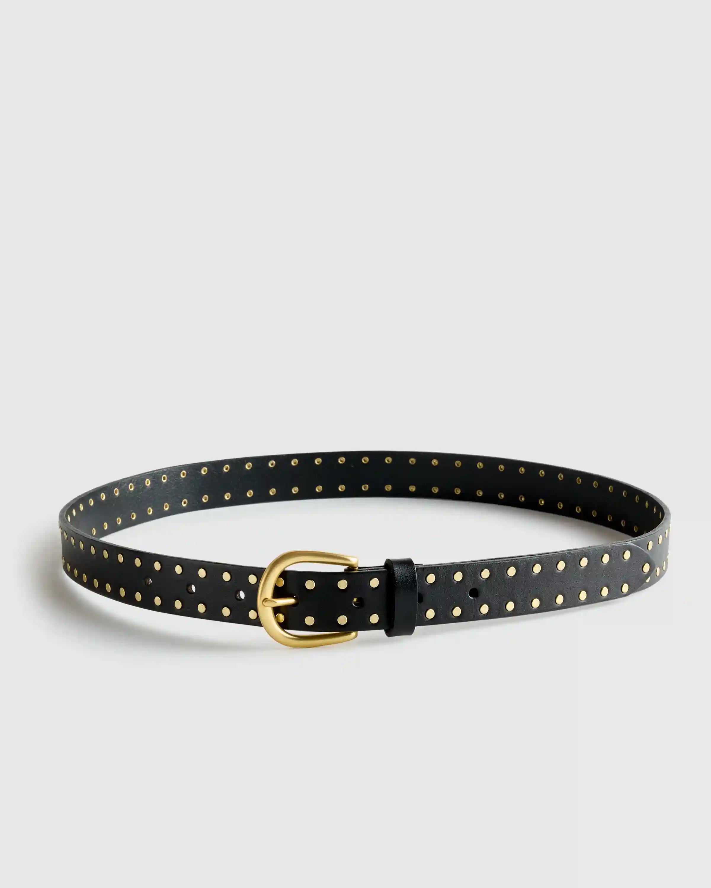 Ellie European Leather Flat Stud Belt