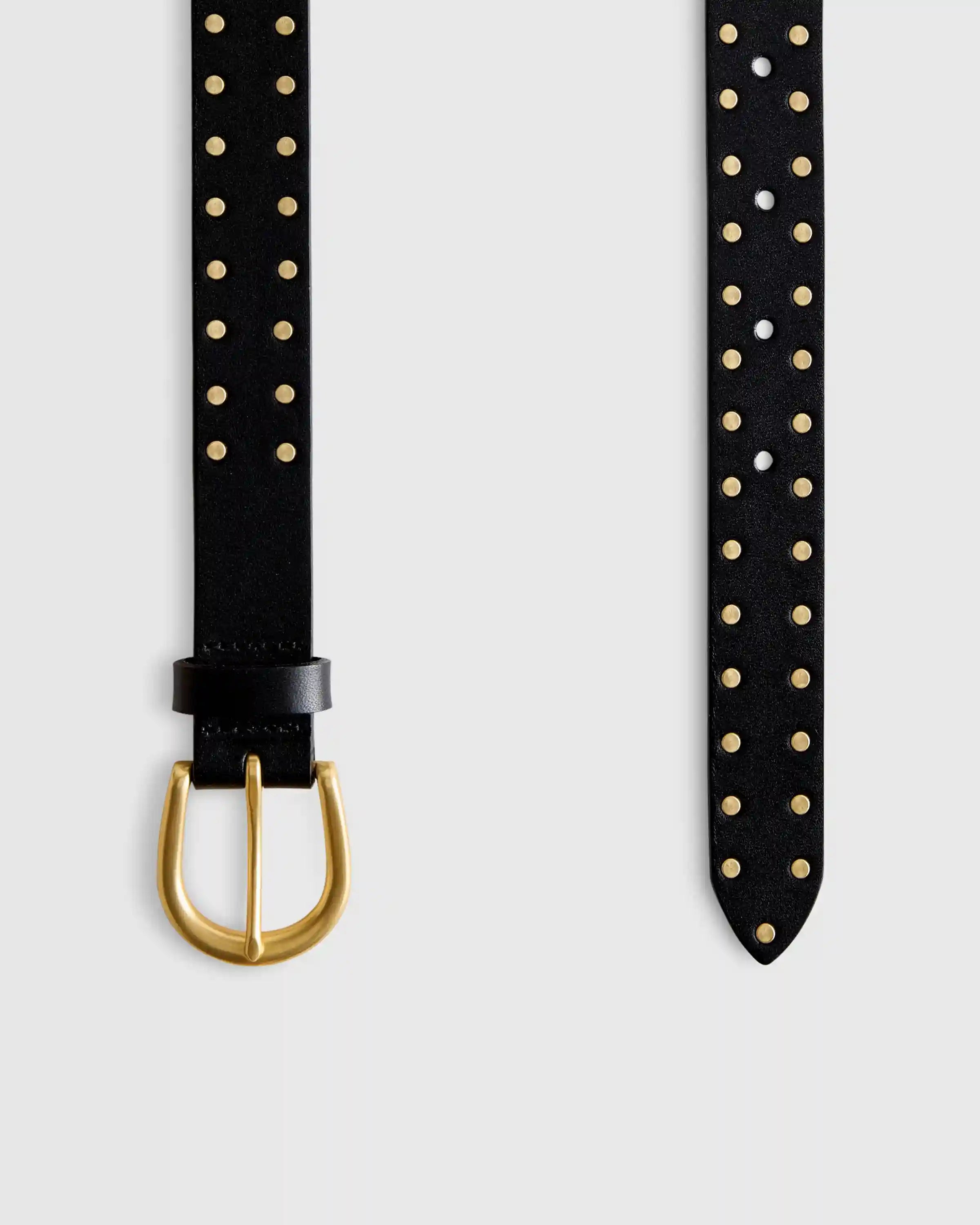 Ellie European Leather Flat Stud Belt