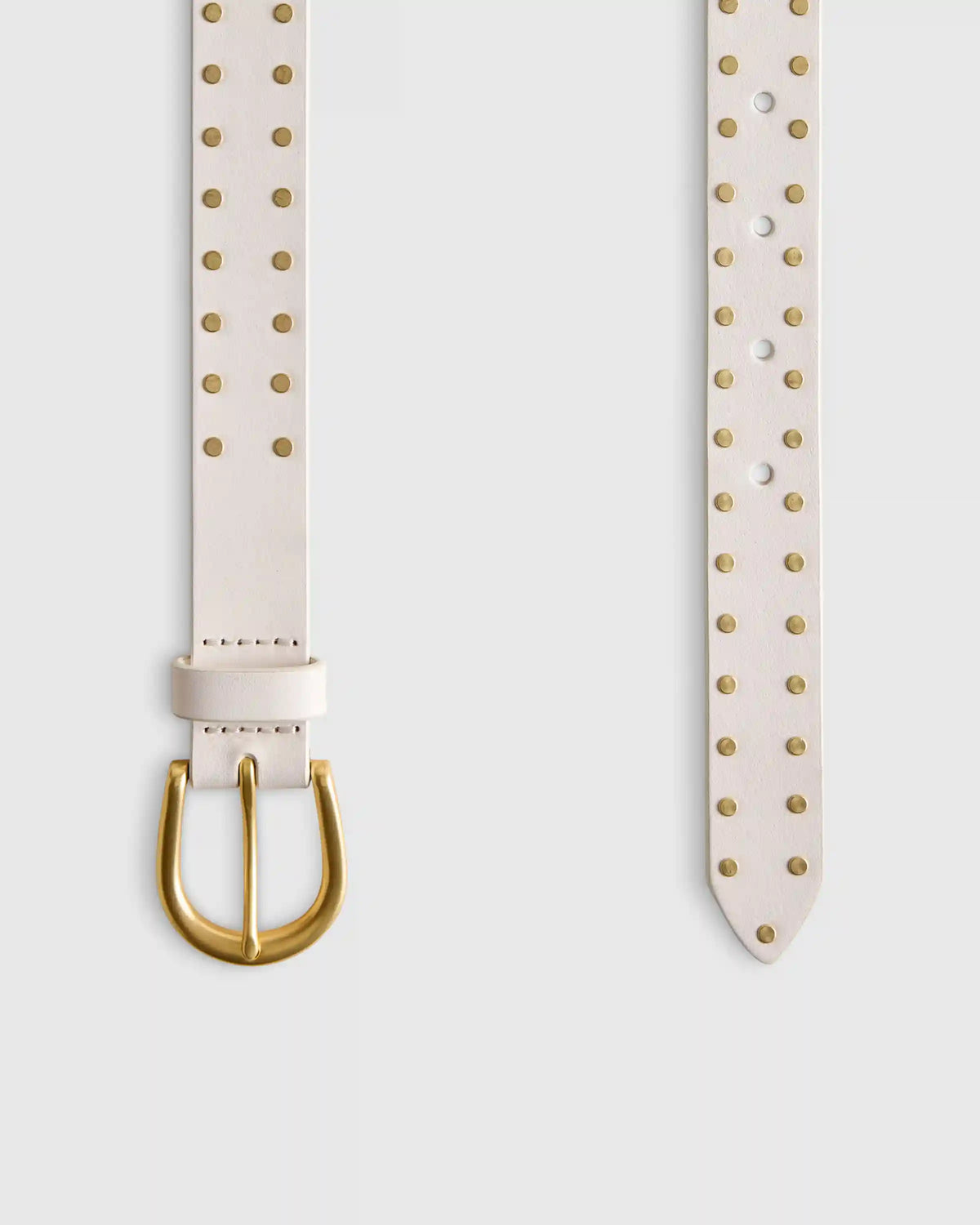 Ellie European Leather Flat Stud Belt