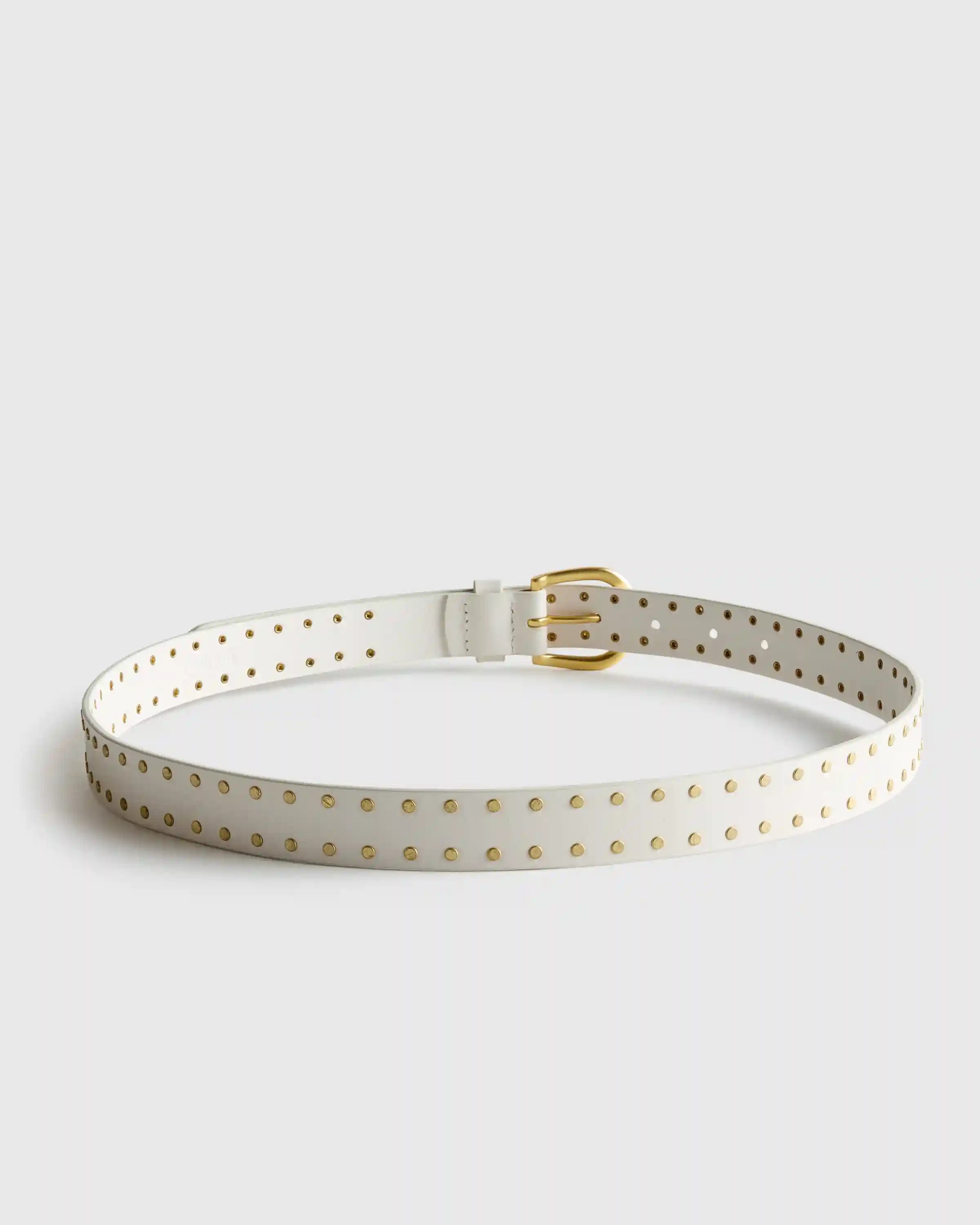 Ellie European Leather Flat Stud Belt