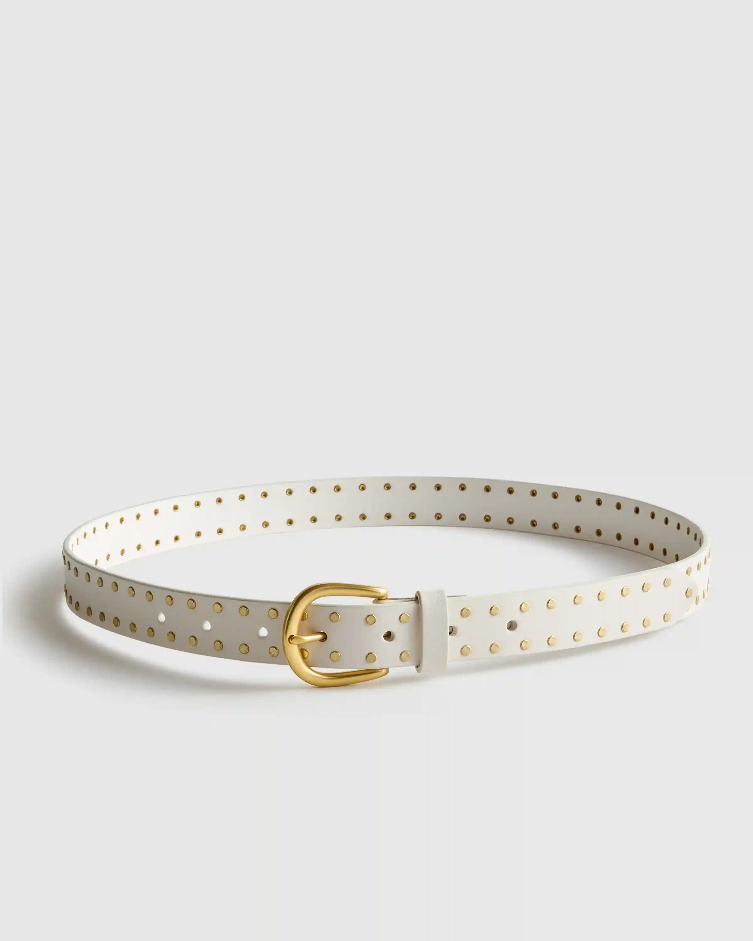 Ellie European Leather Flat Stud Belt