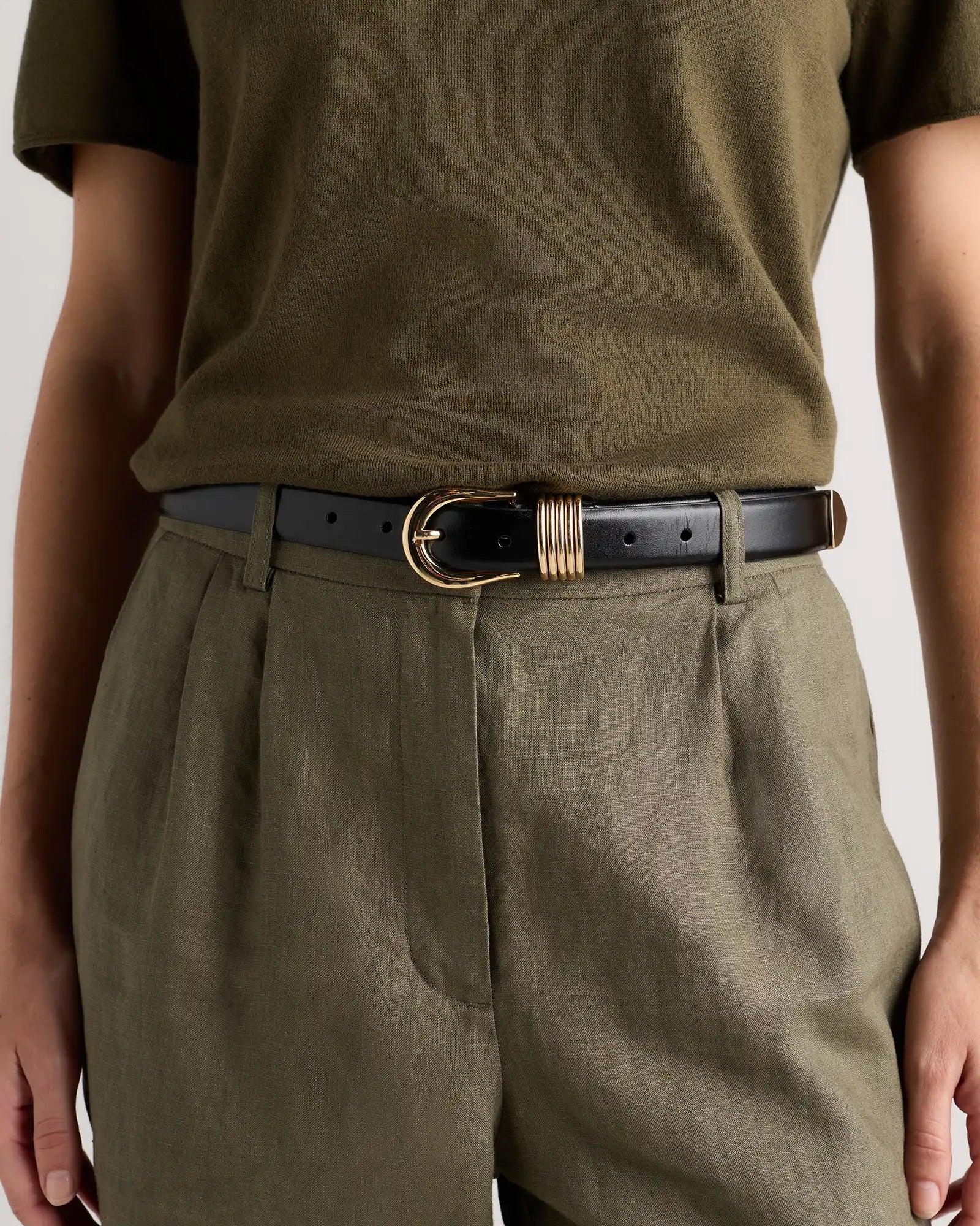 Daphne European Leather Multi Keeper Belt