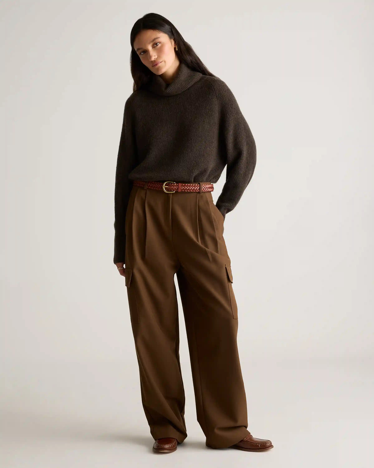 Josie European Leather Braided Belt