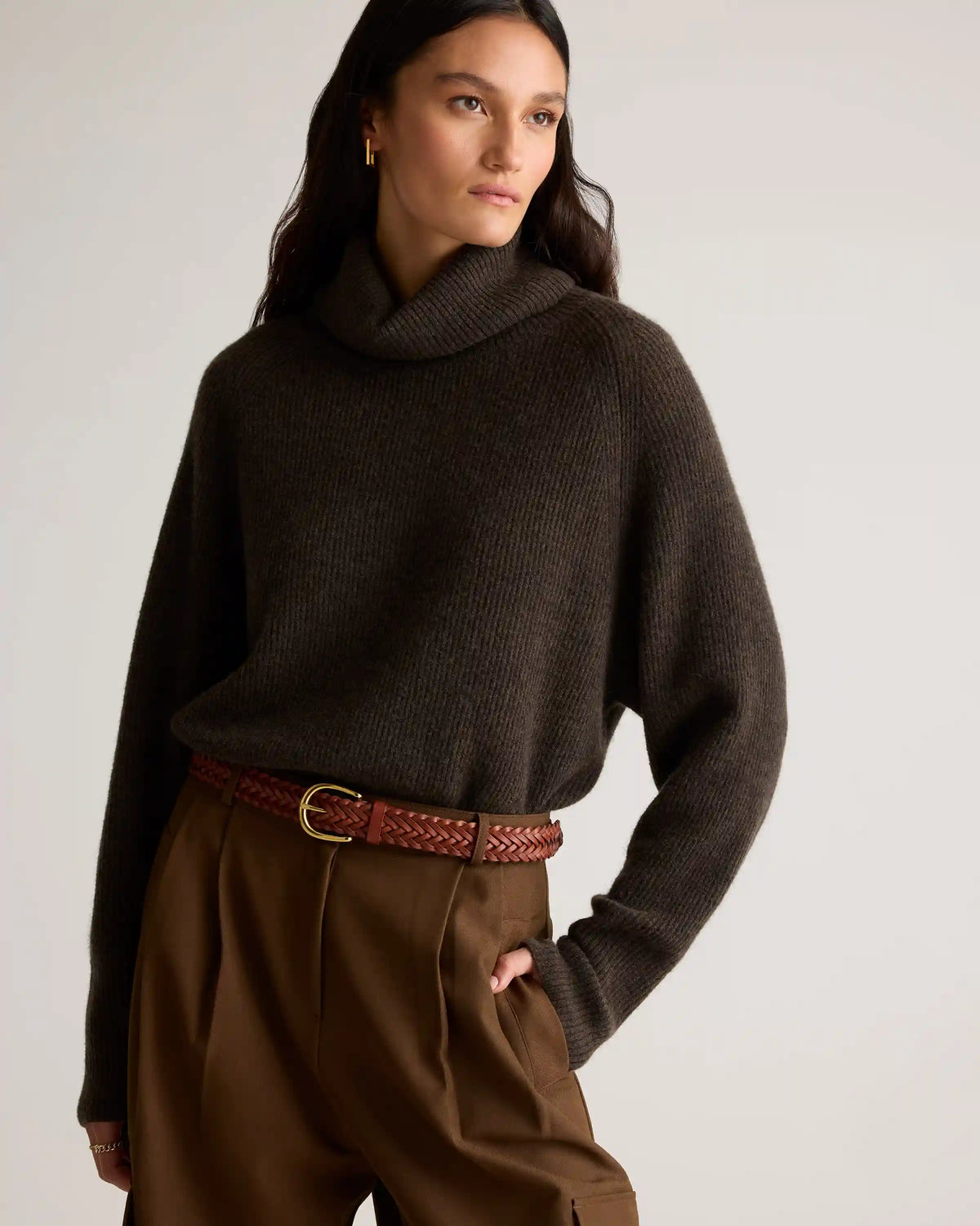Josie European Leather Braided Belt