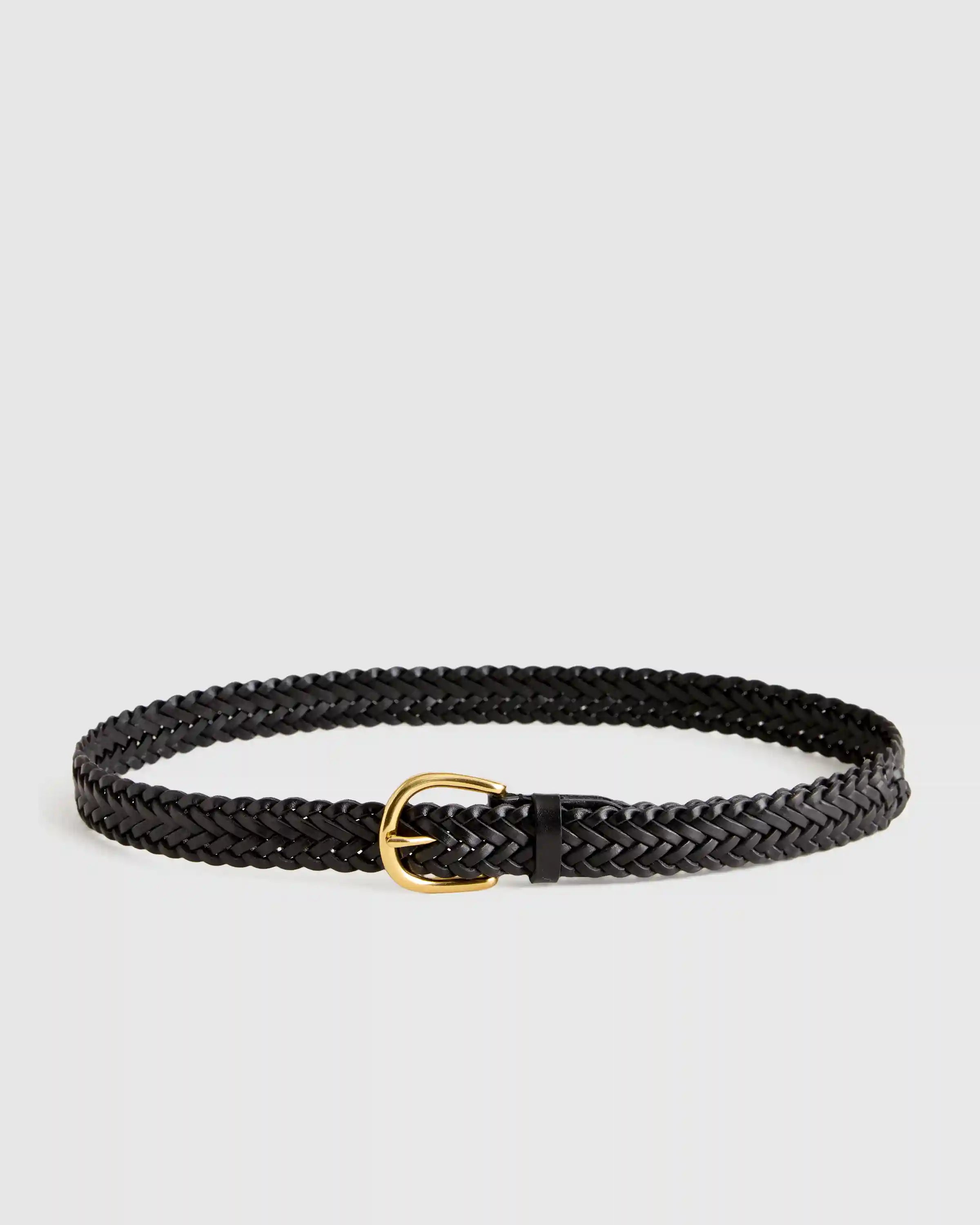 Josie European Leather Braided Belt