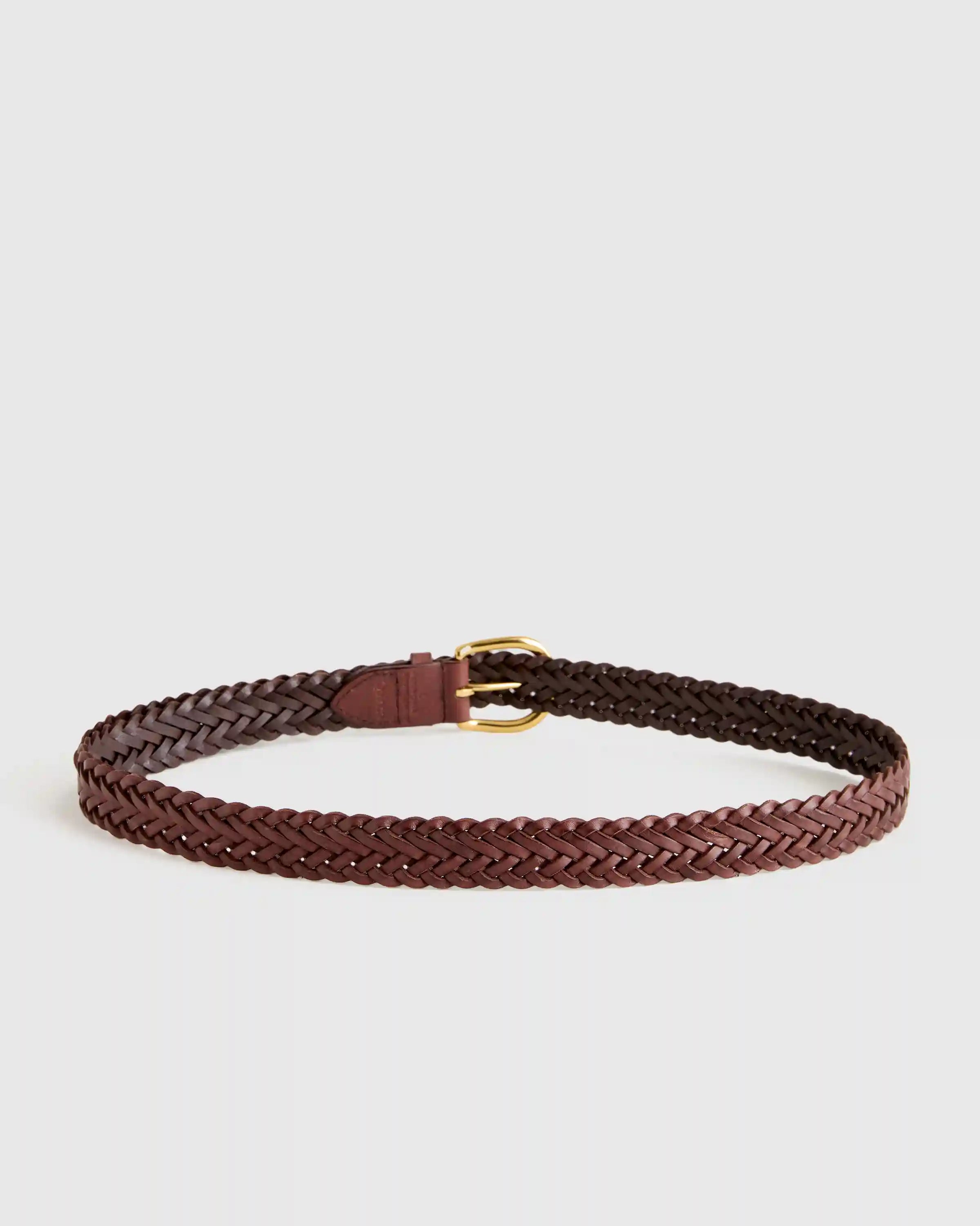 Josie European Leather Braided Belt