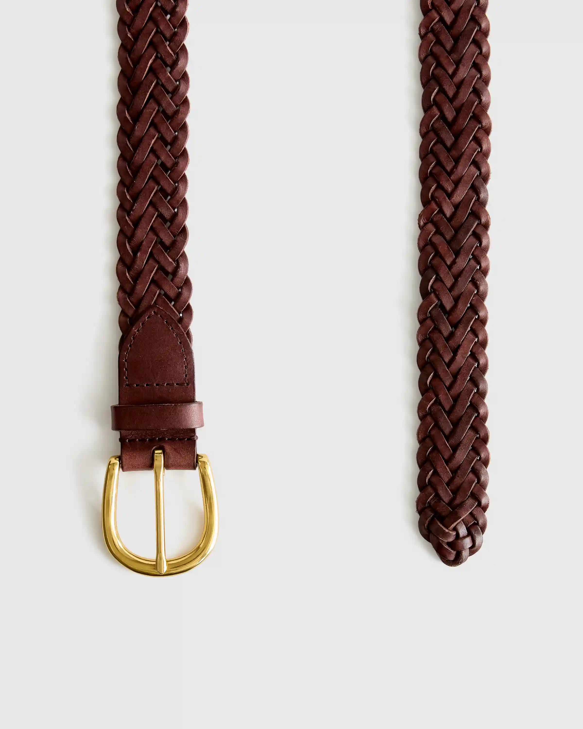 Josie European Leather Braided Belt