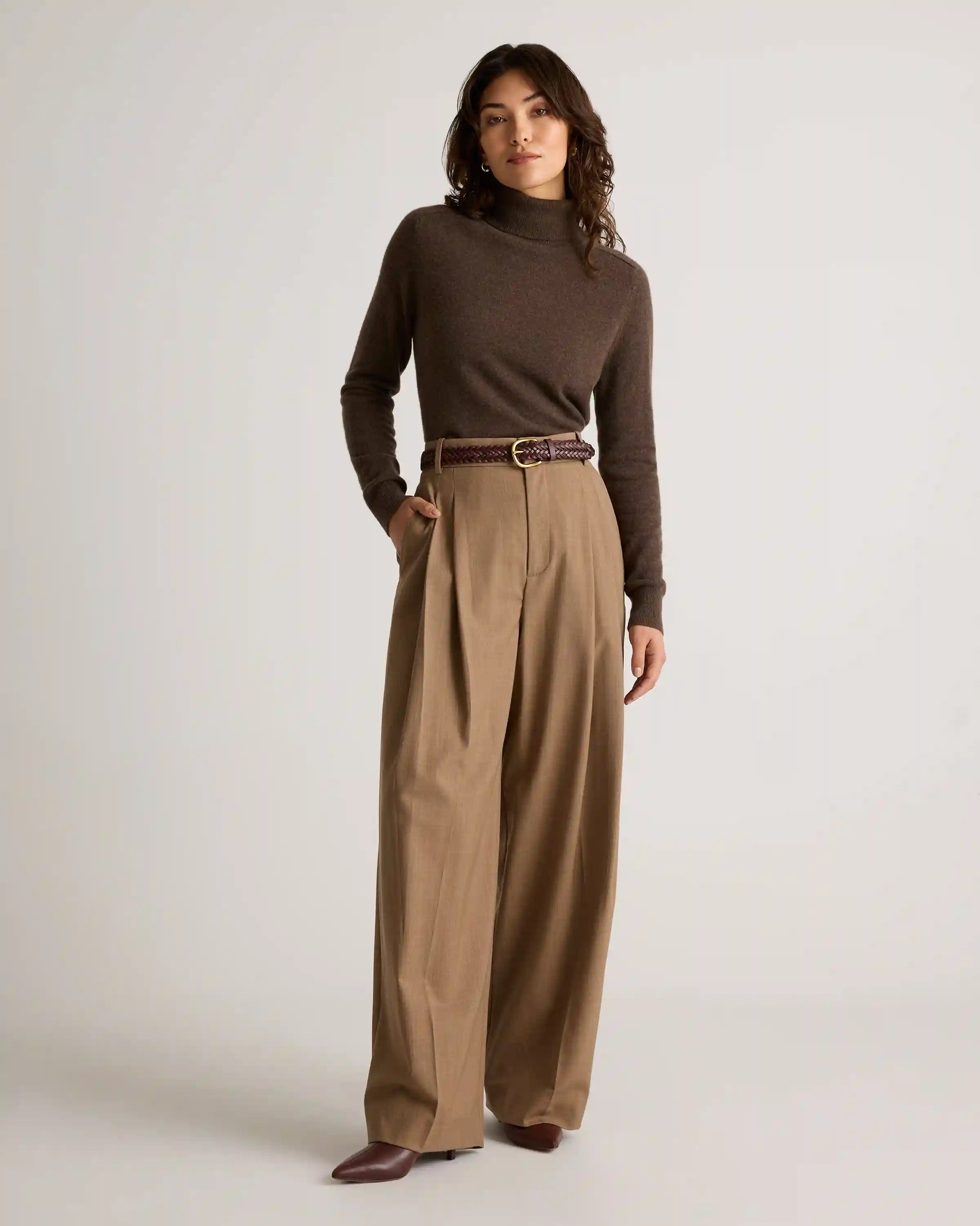 Josie European Leather Braided Belt