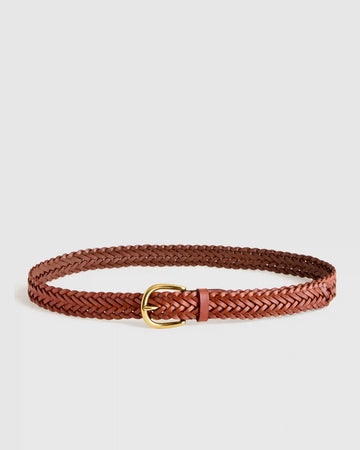 Josie European Leather Braided Belt