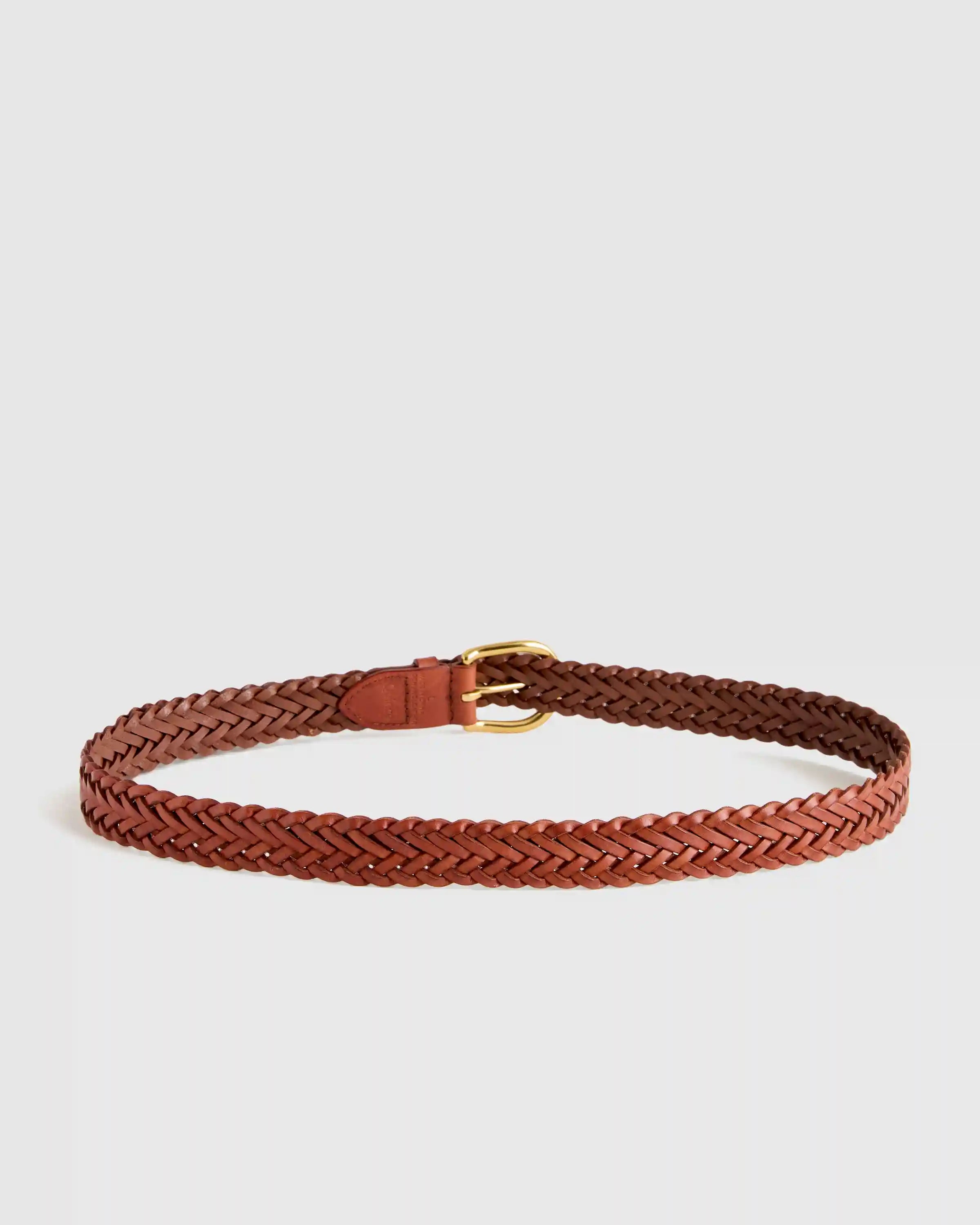 Josie European Leather Braided Belt