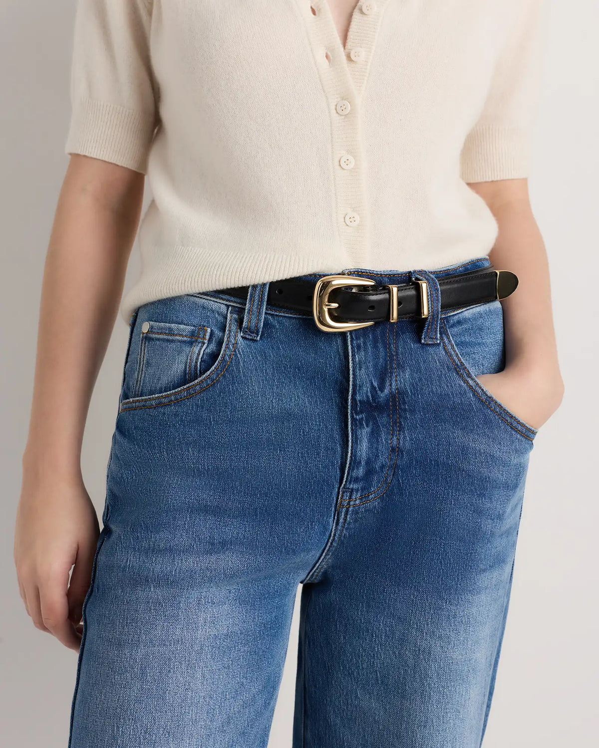 Lola European Leather Western Belt
