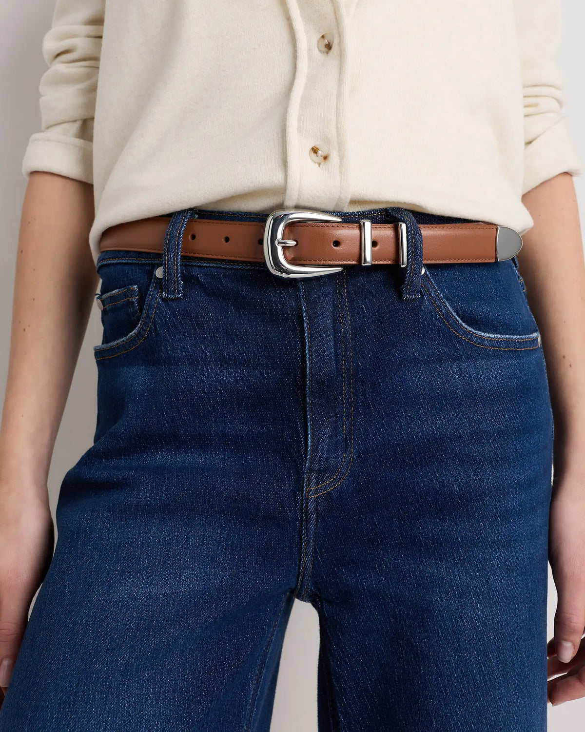 Lola European Leather Western Belt