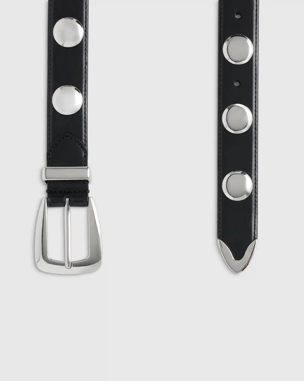 Alyssa European Leather Studded Belt