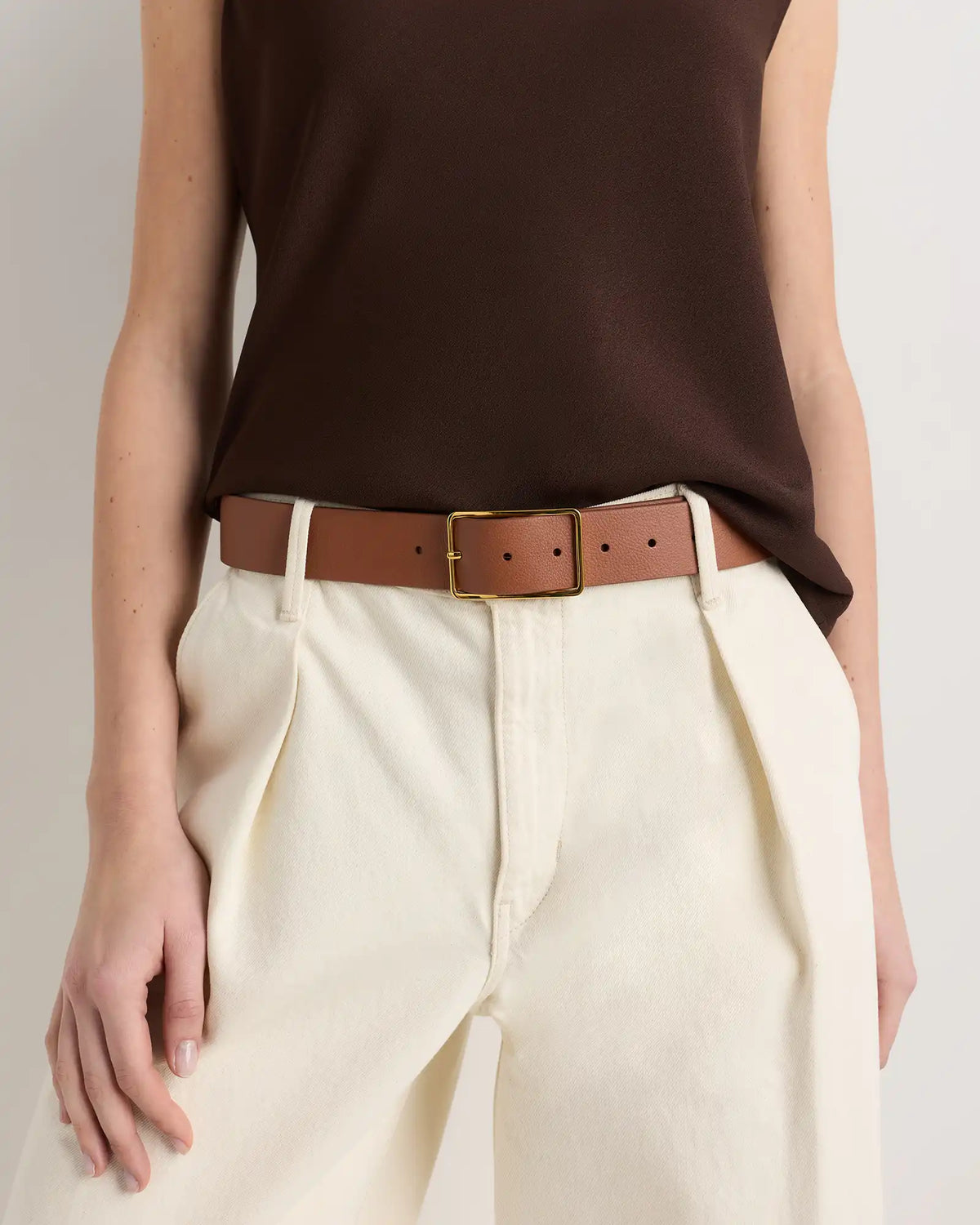 Siena Rectangle European Leather Belt