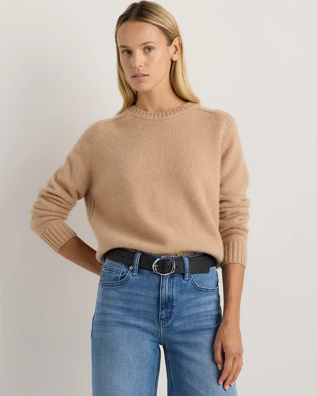 Zoe Sculptural European Leather Belt